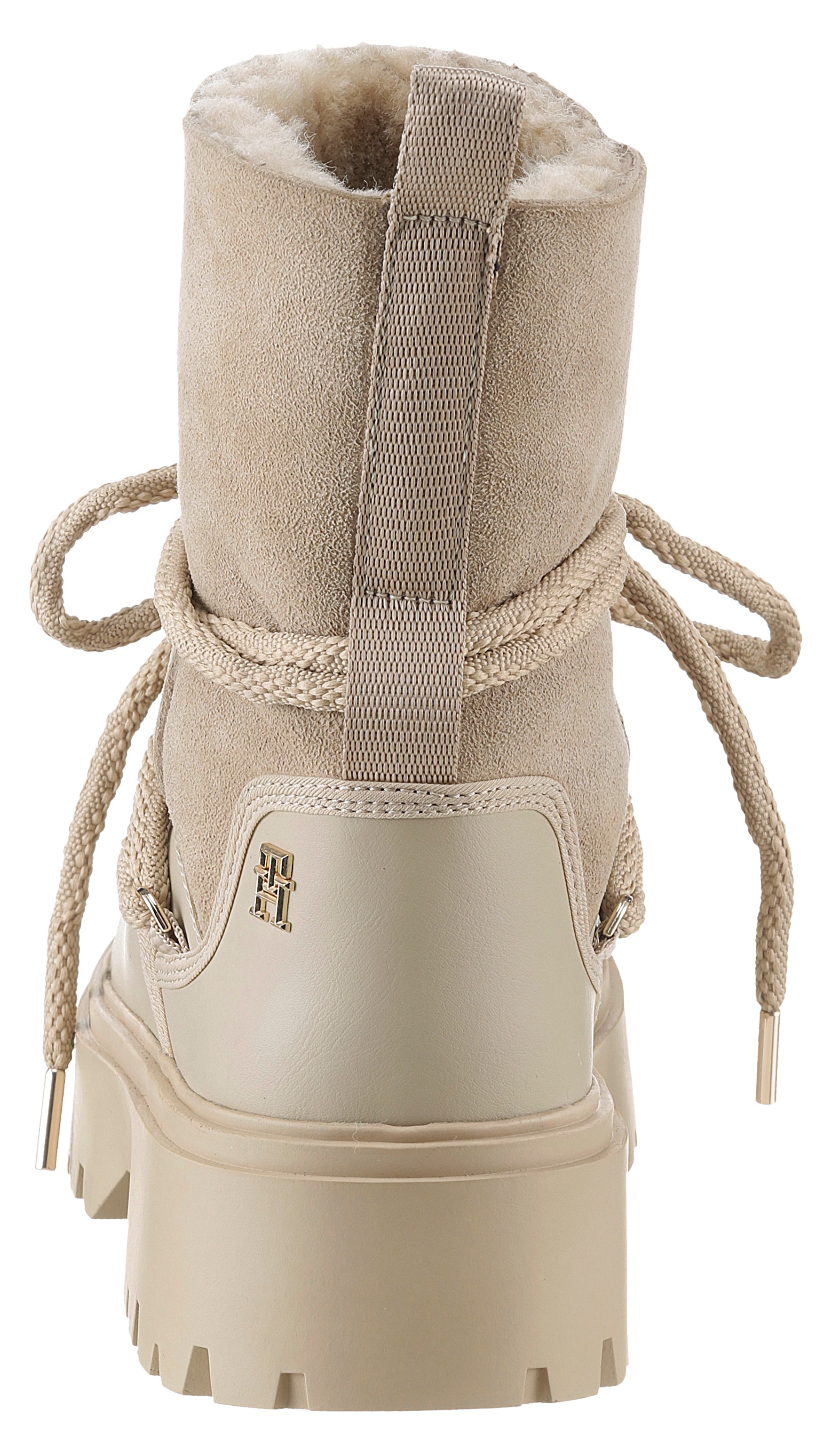 Tommy Hilfiger Snowboots "REAL SHEARLING LACE-UP SNOWBOOT", Blockabsatz, Wi günstig online kaufen