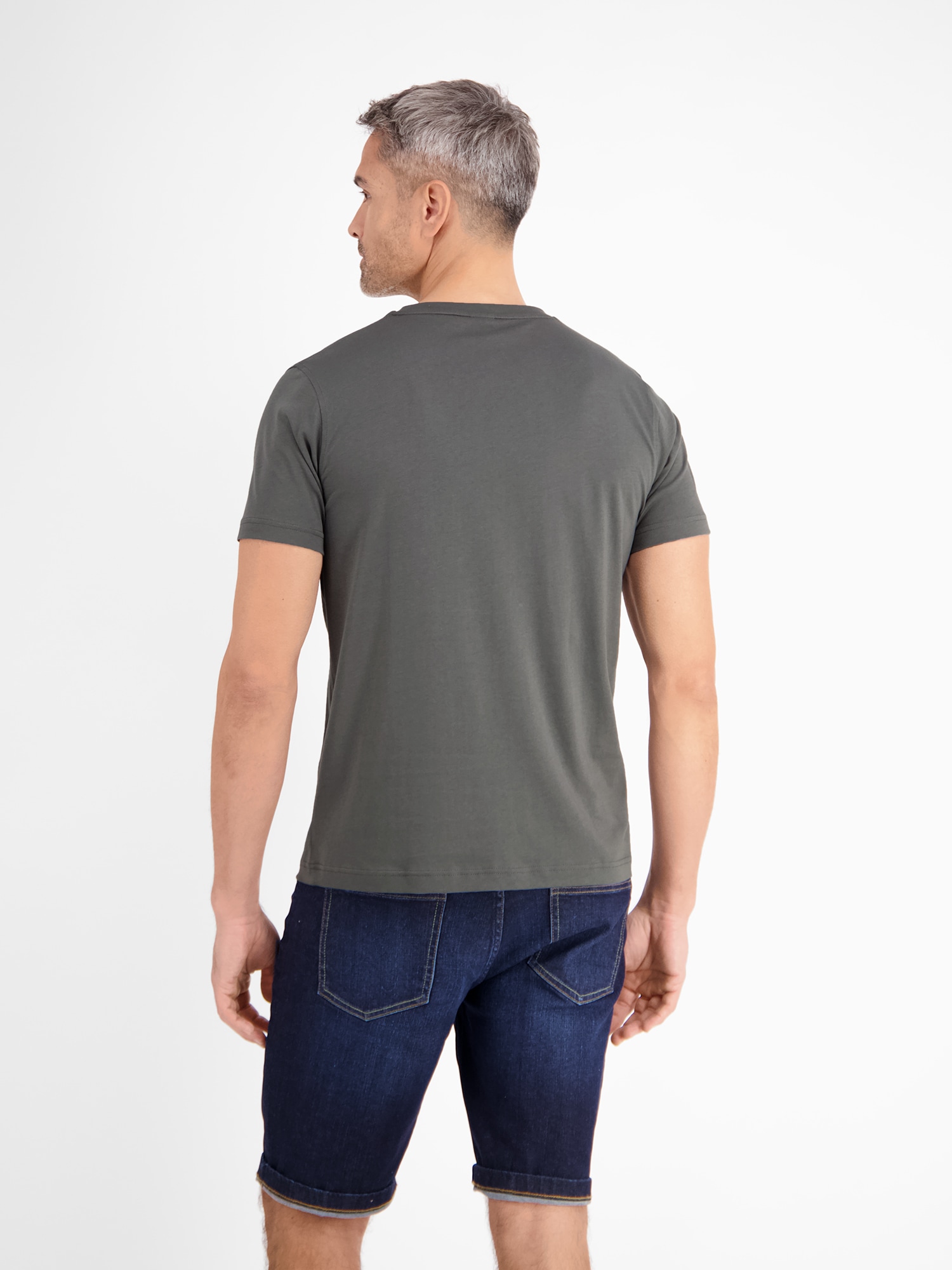 LERROS T-Shirt »LERROS Basic T-Shirt mit Logostitch«