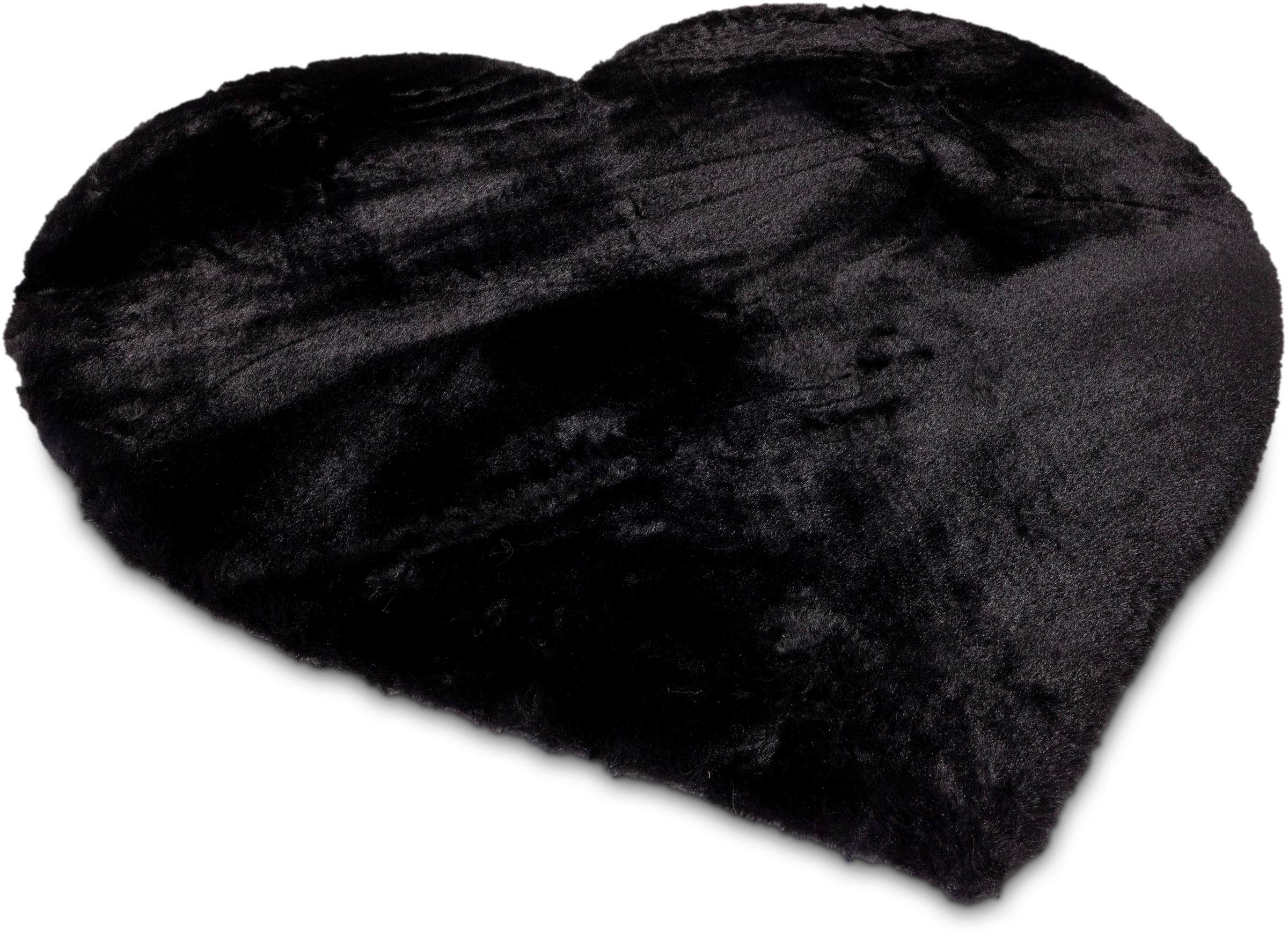 my home Fellteppich "Guidel" herzförmig 30 mm Höhe Kunstfell, Kuschelteppic günstig online kaufen