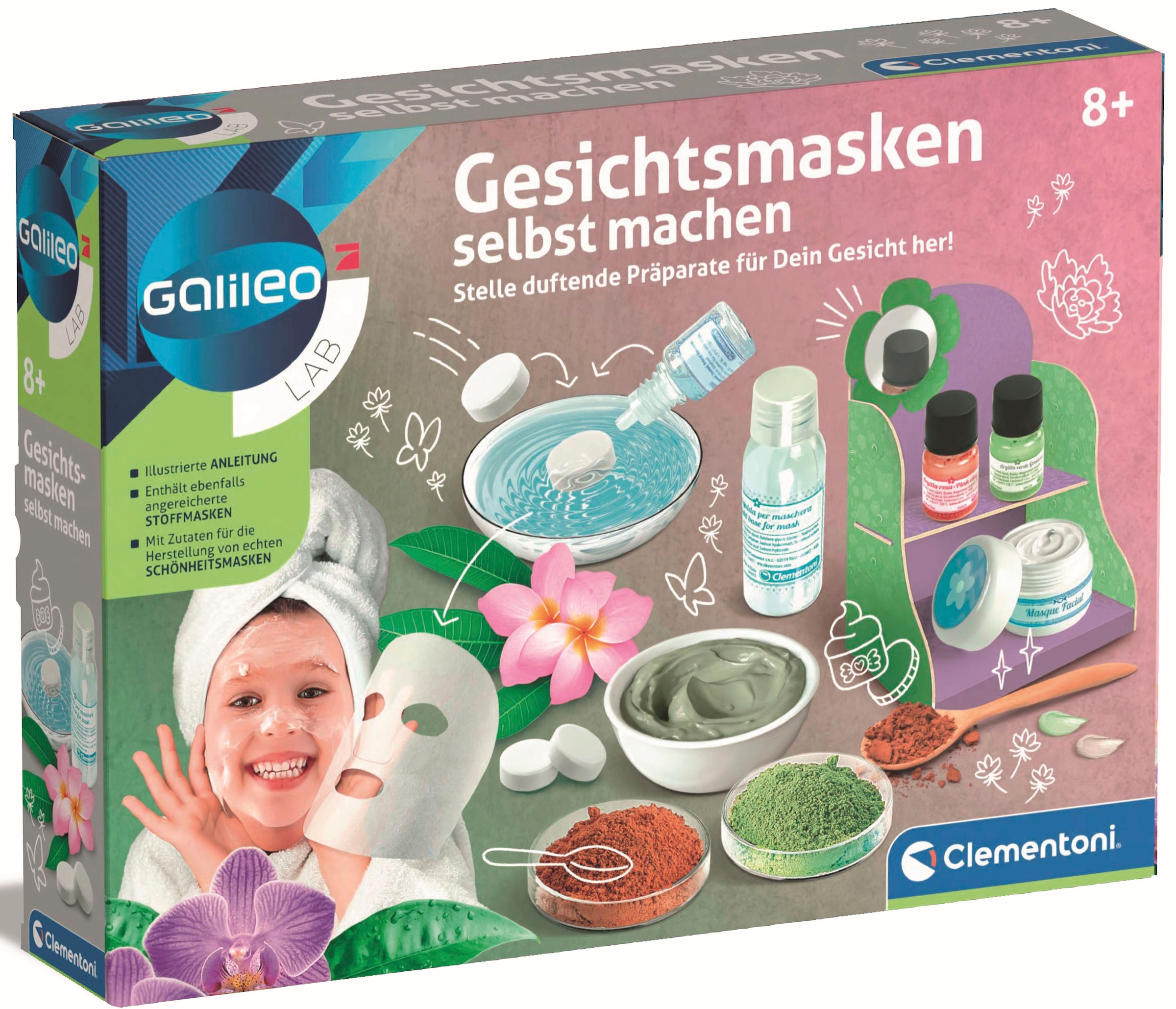 Clementoni® Experimentierkasten »Galileo, Gesichtsmasken selbst machen«, Made in Europe
