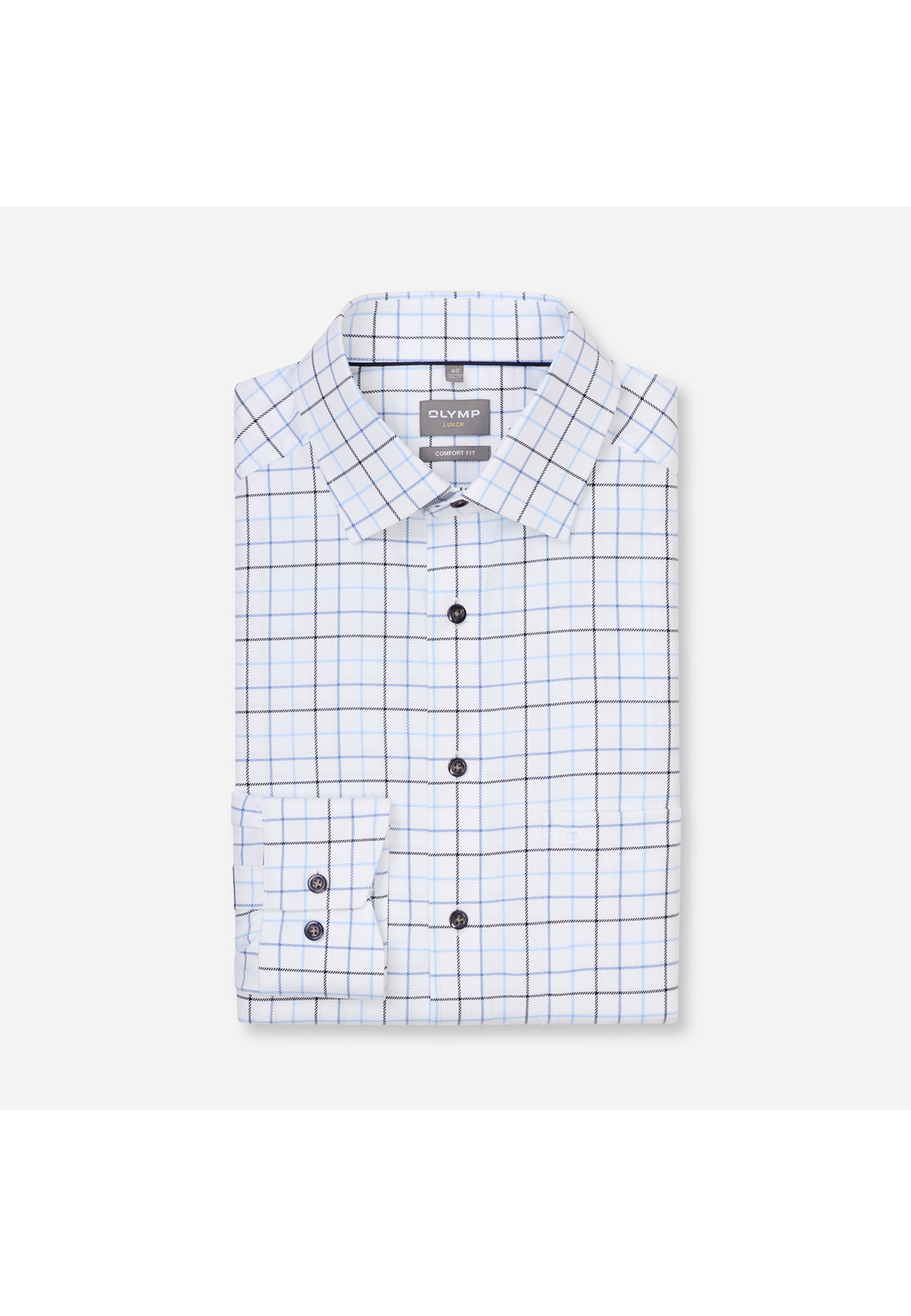 OLYMP Luxor Businesshemd Blau 43 7