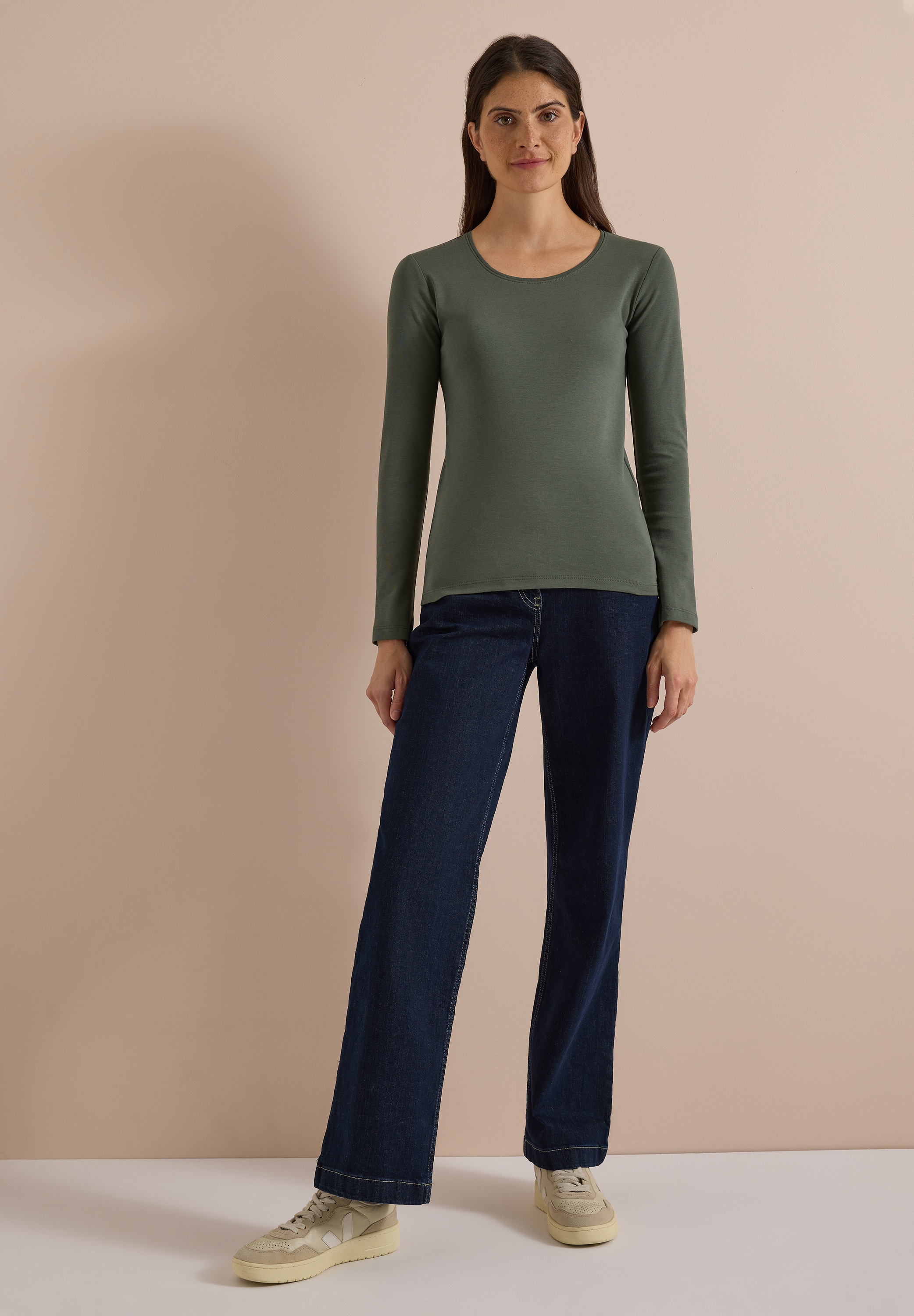 Cecil Langarmshirt aus reiner Baumwolle