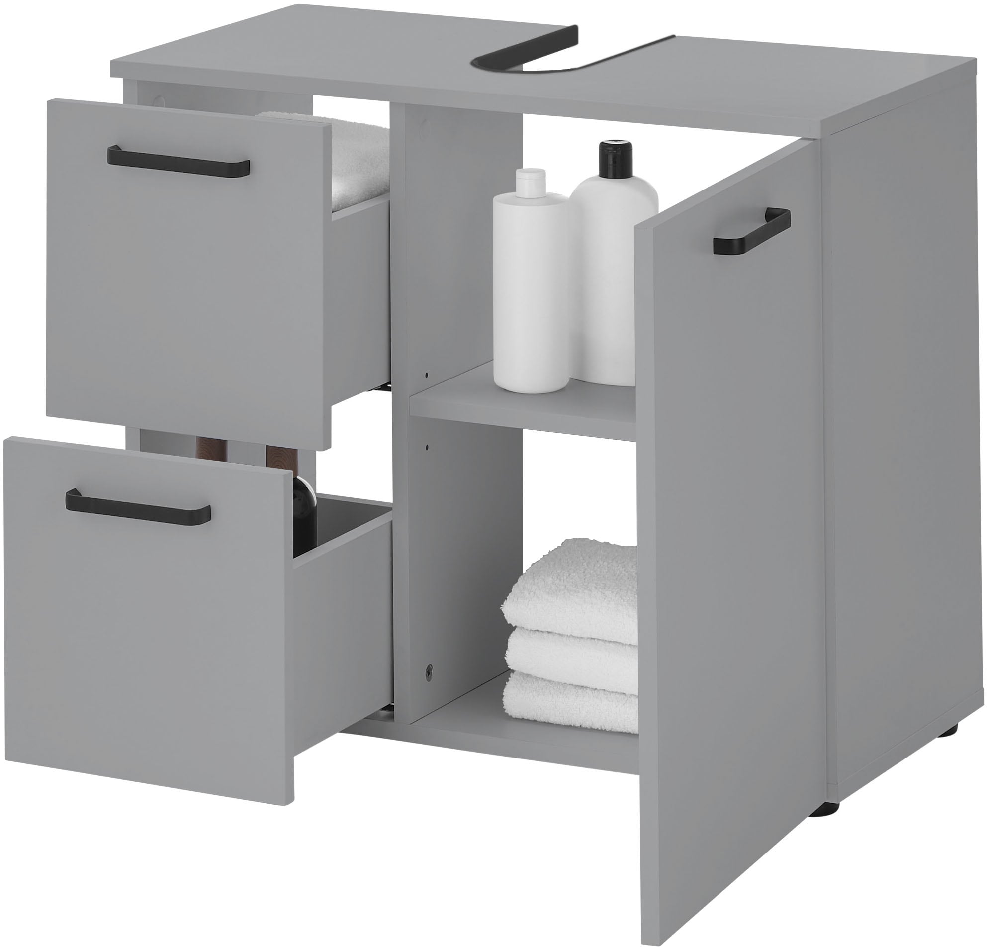 BASIC by Balculina Waschbeckenunterschrank »Vanice, Badezimmerschrank B/H/T 70x60x35cm«, (1 St.), Breite 70cm, Softclose, FSC-Mix 70%,Made in Europa