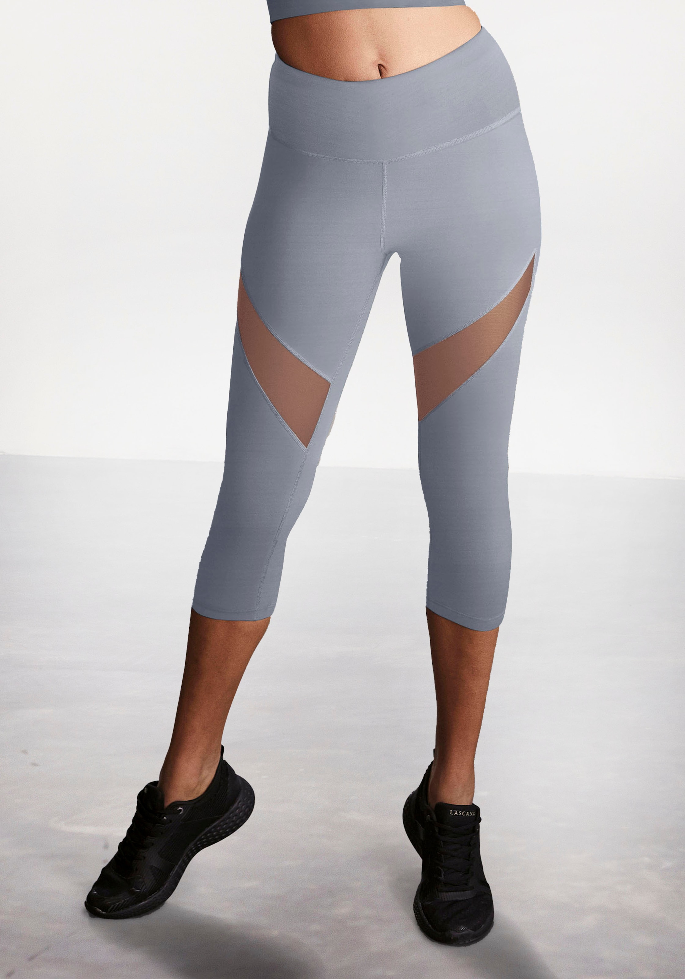 LASCANA ACTIVE Caprileggings "-Sport Capri", mit kleiner Raffung, Loungewear