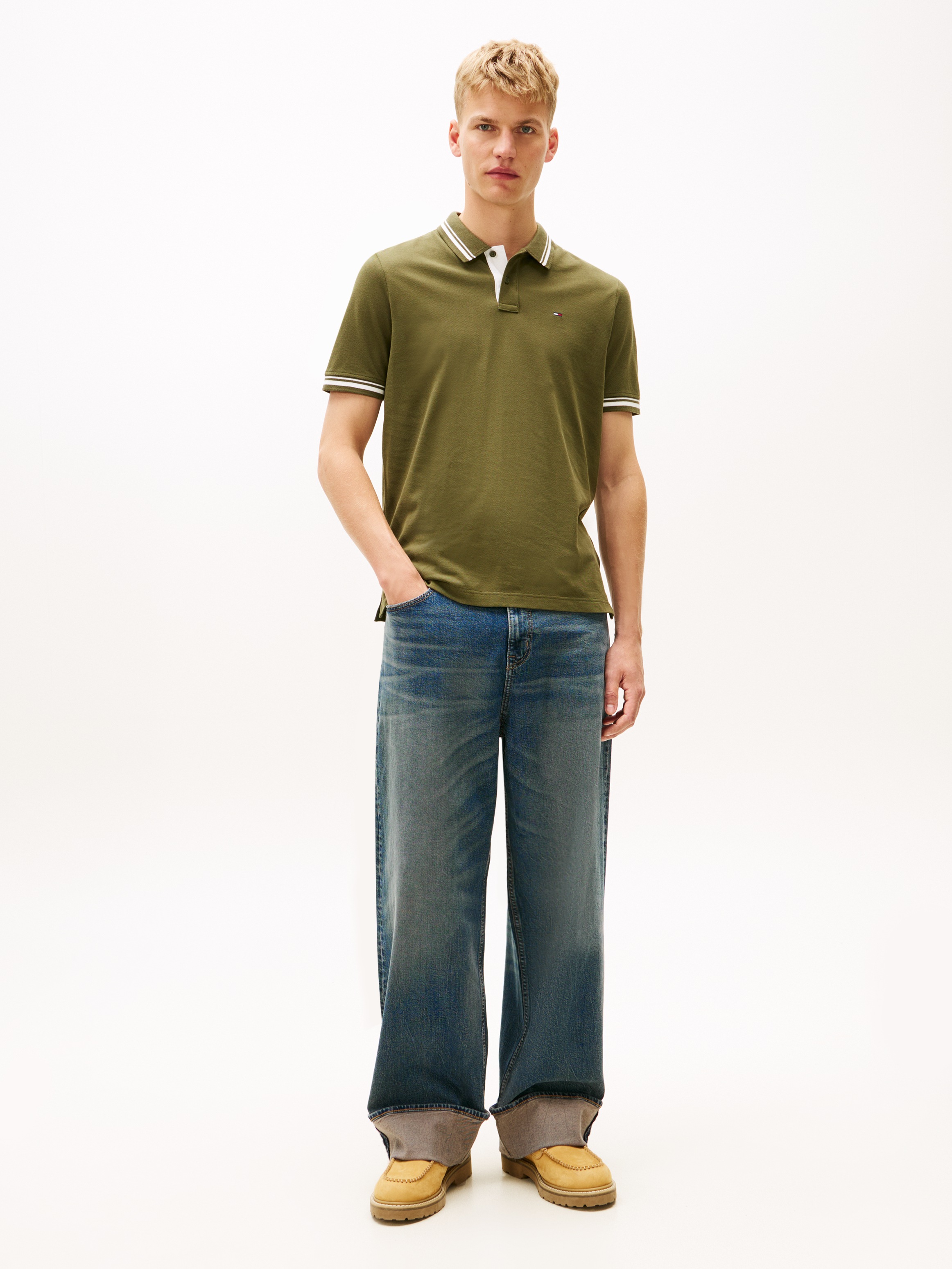 Thumbnail - Tommy Jeans Poloshirt "TJM REG TIPPED POLO EXT" Mit Rundhalsausschnitt