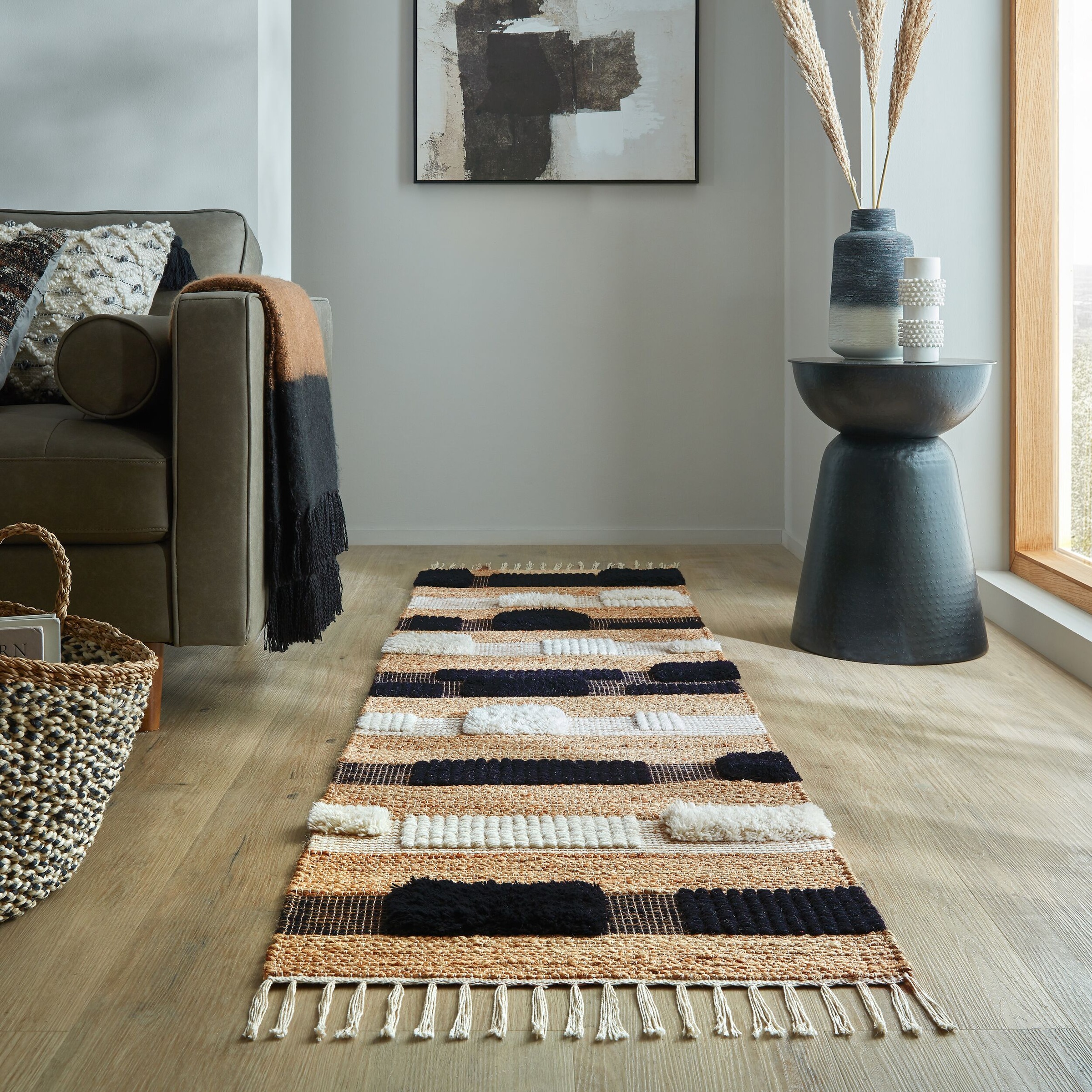 FLAIR RUGS Teppich "Medina Blocks, mit abstrakten Linien" rechteckig 22 mm günstig online kaufen