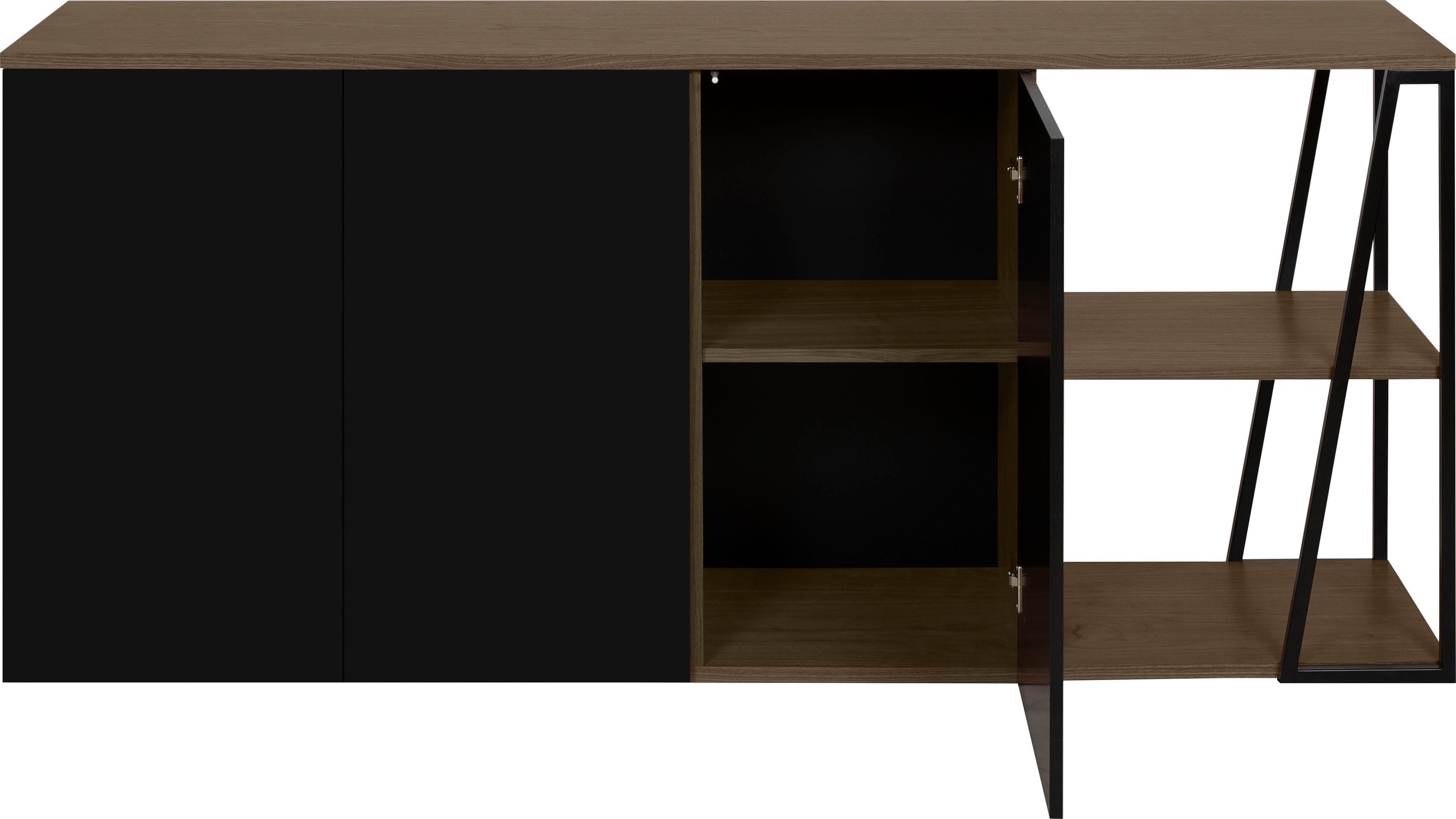 TemaHome Sideboard »Albi«, Kommode aus Echtholzfurnier mit Metallgestell, Breite 190 cm