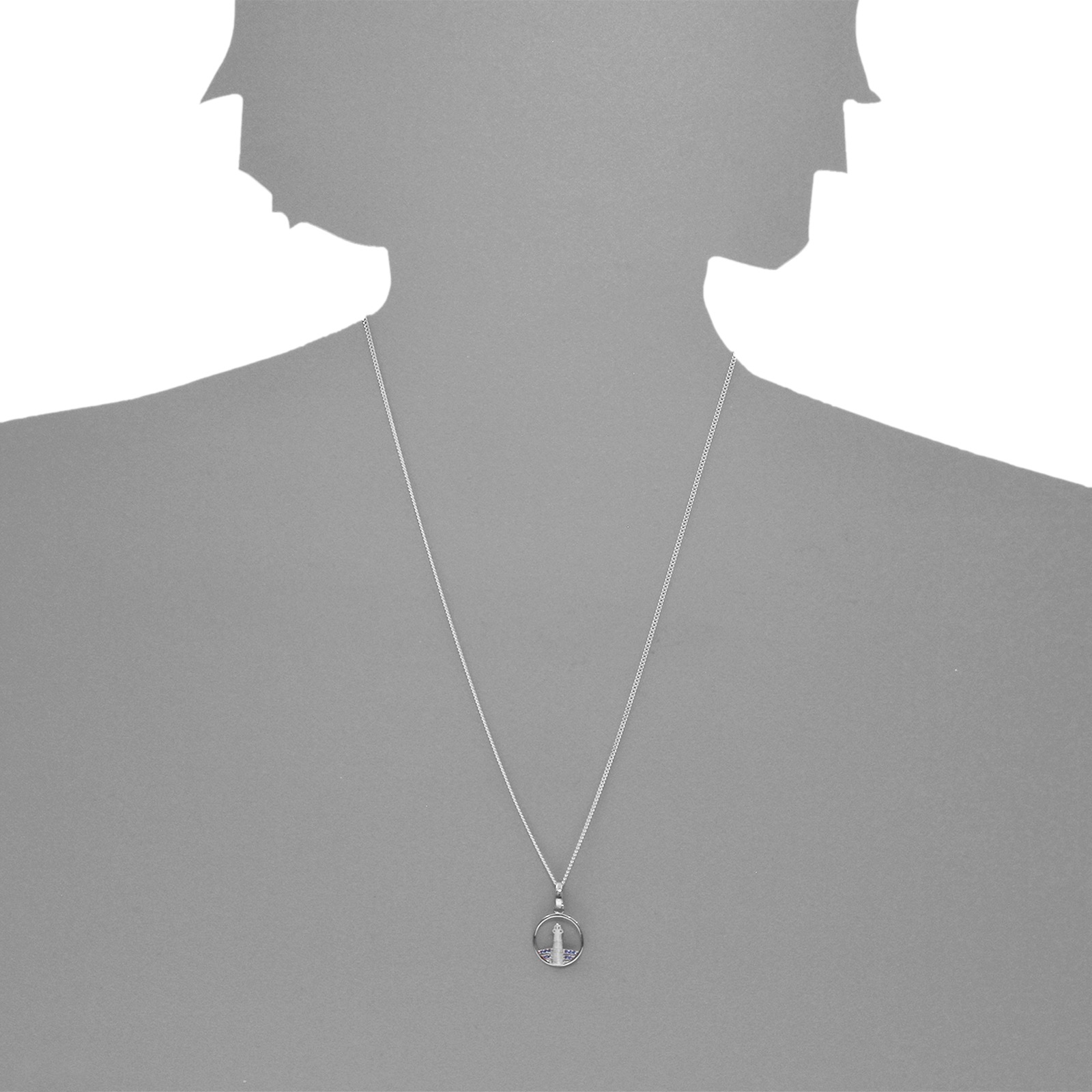 Ostsee-Schmuck Lighthouse Necklace Silver 40cm 2