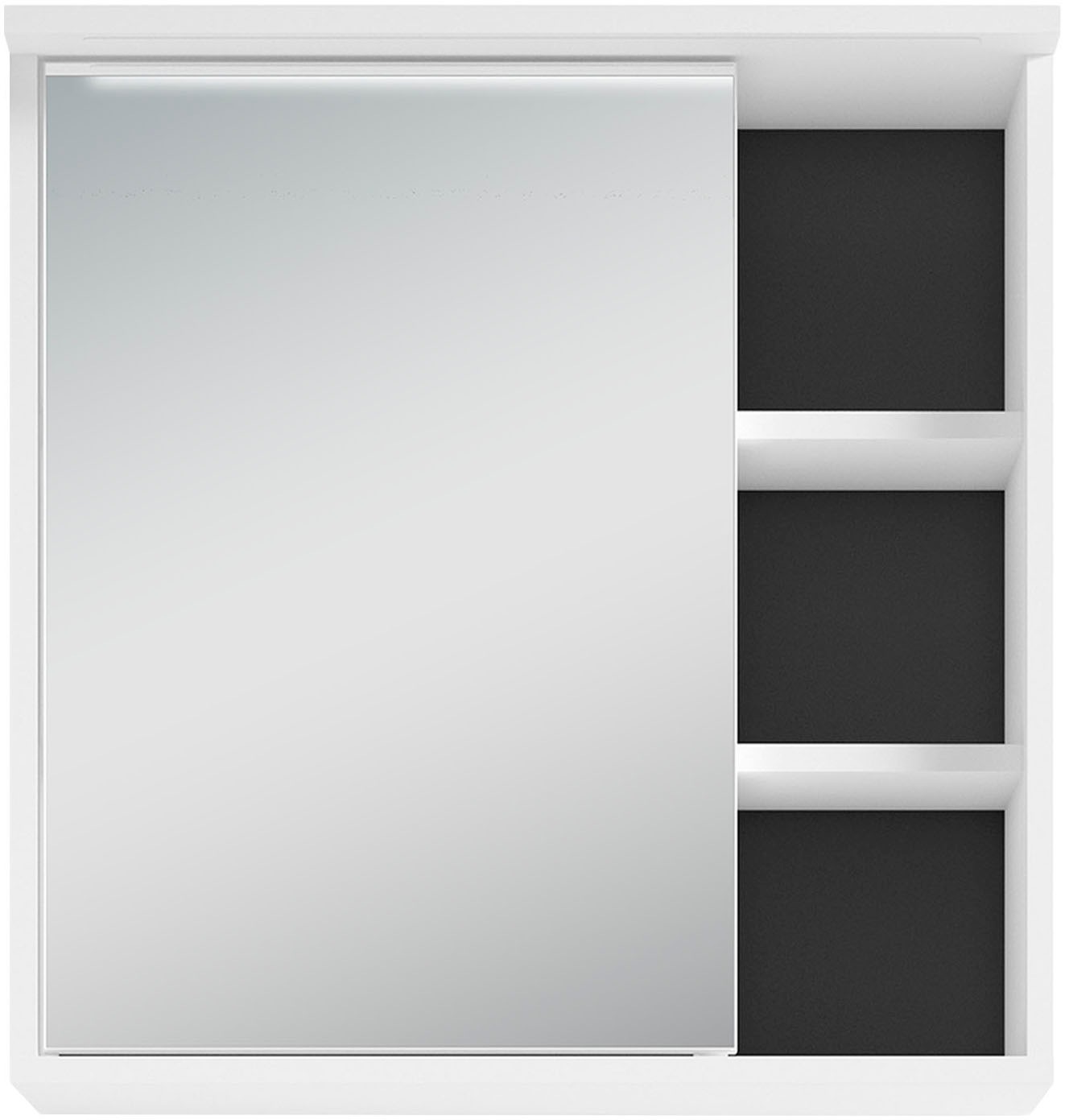 Thumbnail - byLIVING Spiegelschrank "Wellness", (1 St.), 60cm Badschrank mit LED-Leuchte, großem Spiegel und viel Stauraum