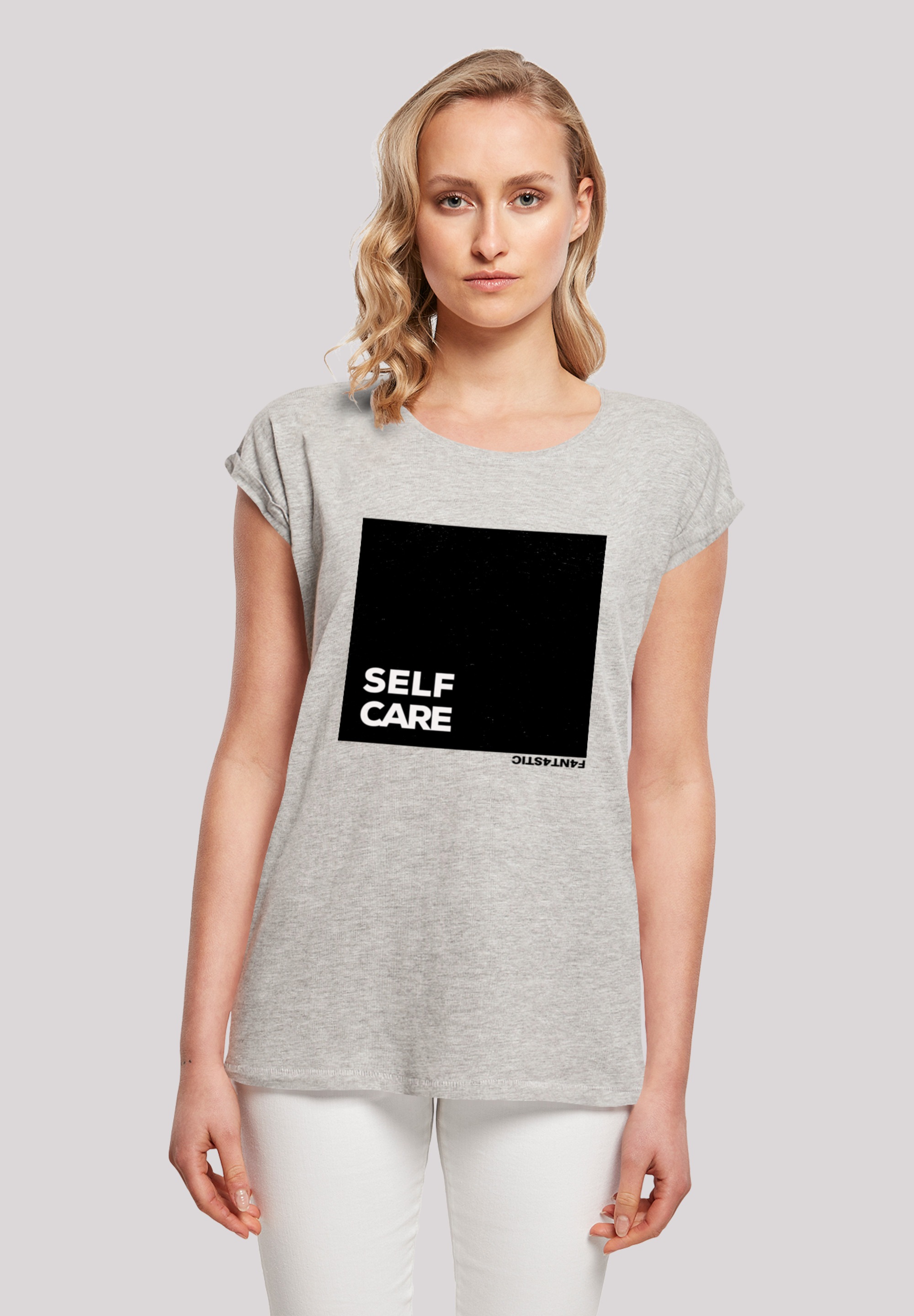 F4NT4STIC T-Shirt "SELF CARE SHORT SLEEVE TEE", Print