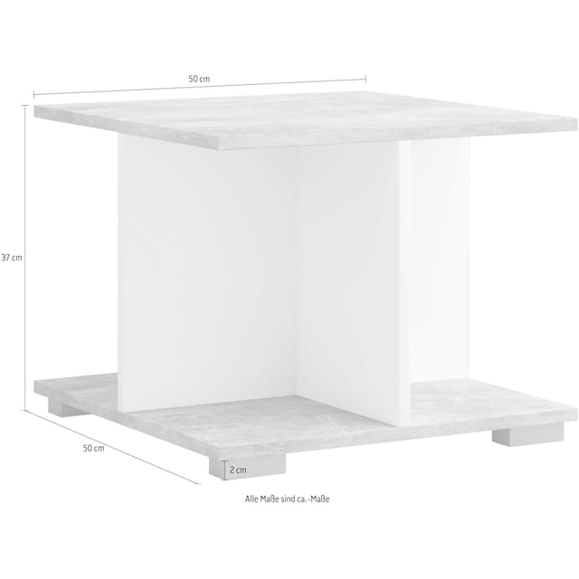 Home affaire Beistelltisch, mit viel Ablagefläche, Tischplatte 50 x 50 cm,  in 3 Ausführungen bestellen | BAUR