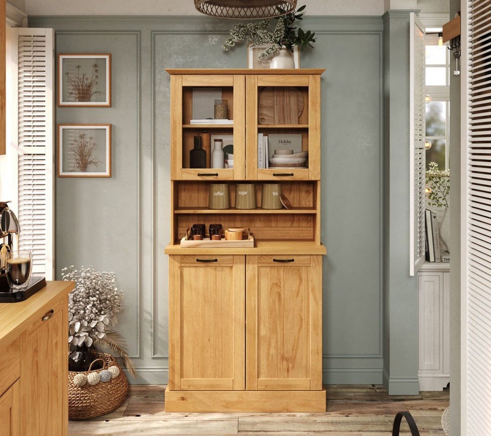 Home affaire Küchenbuffet "Teramo" Breite/Höhe 86/181 cm, mit Metallgriffen günstig online kaufen