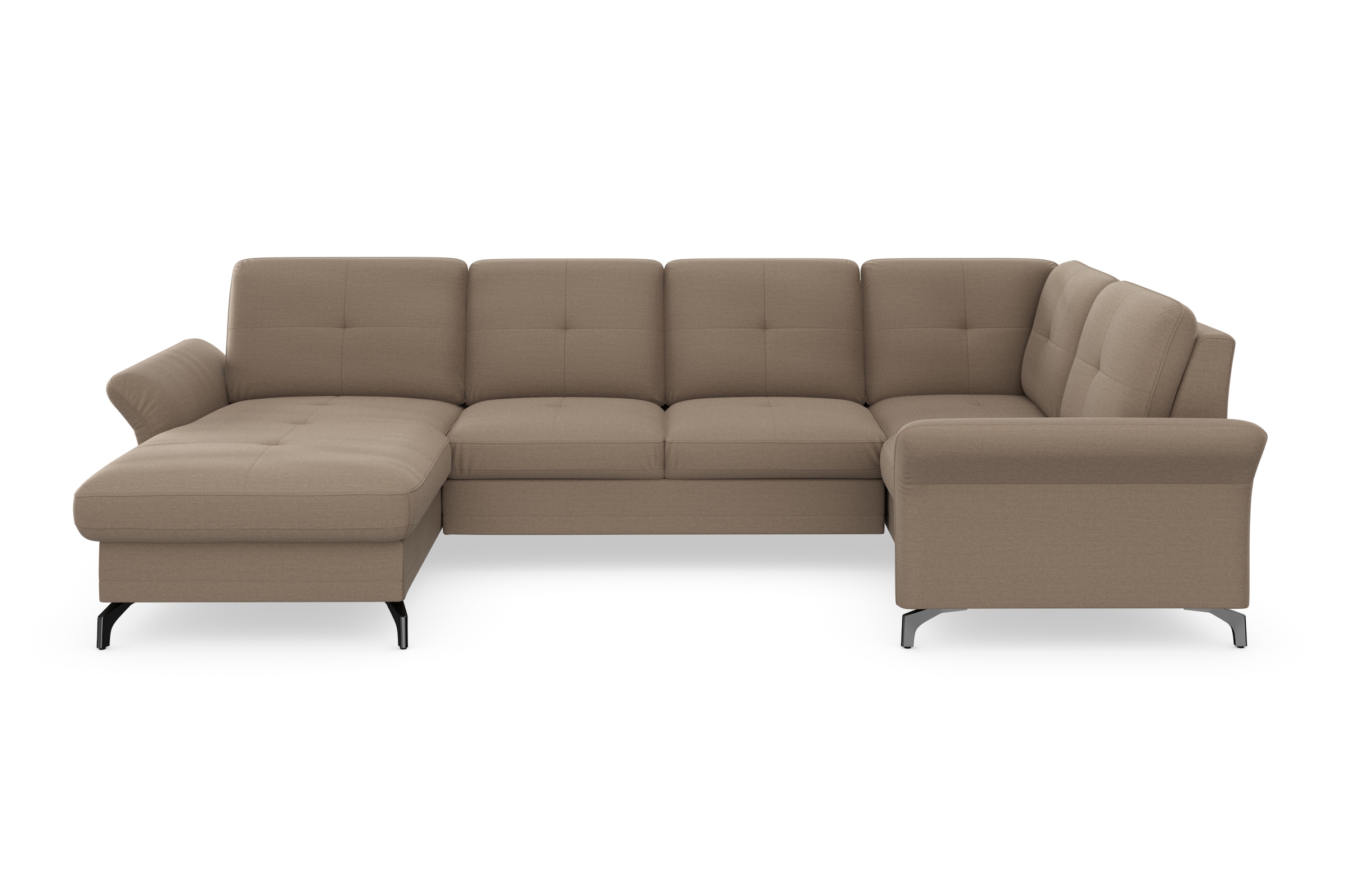 Home affaire Wohnlandschaft "Calando U-Form" wahlweise mit Bettfunktion, Be günstig online kaufen