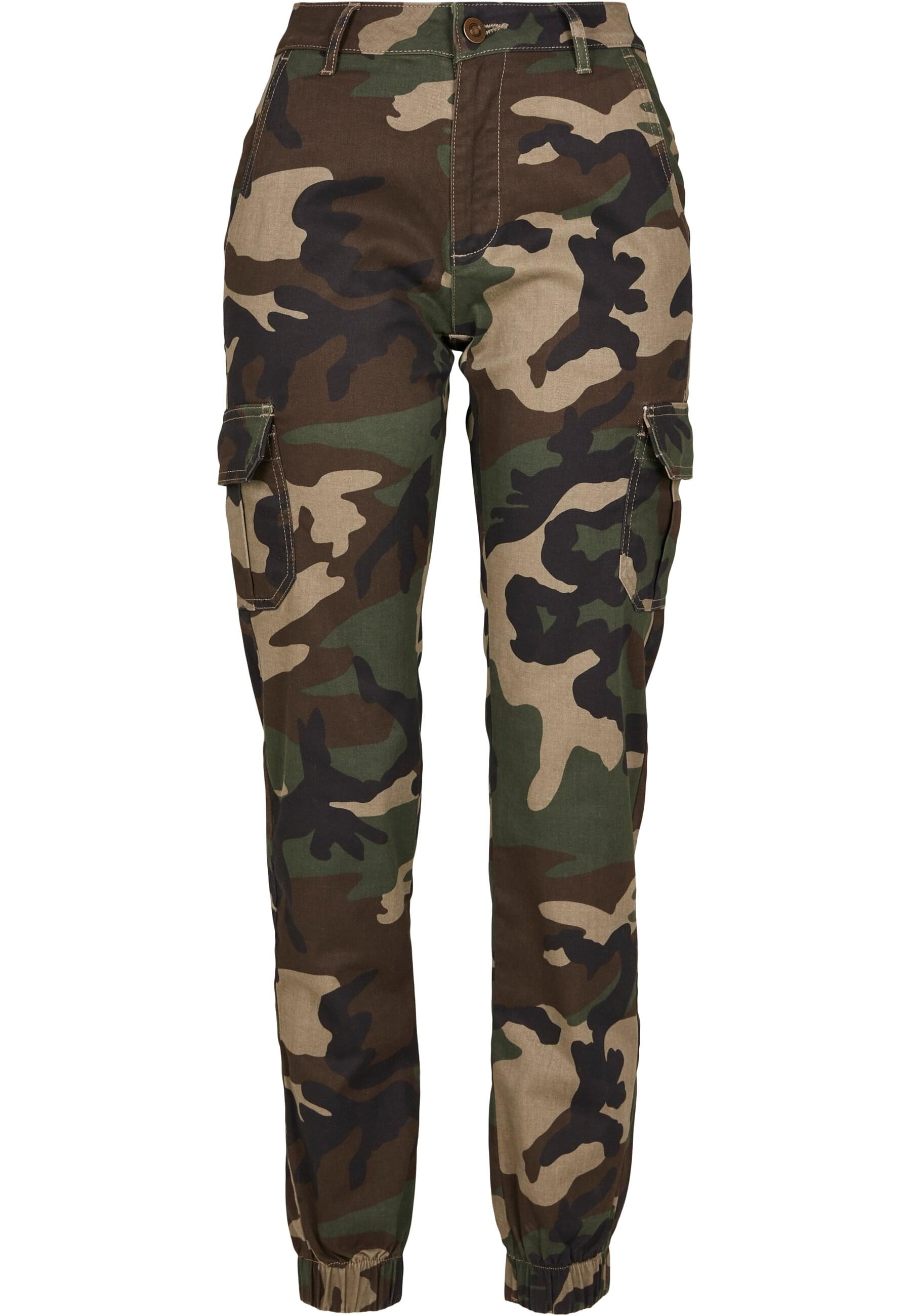 URBAN CLASSICS Cargohose "Urban Classics Damen Ladies High Waist Camo Cargo Pants", (1 tlg.)