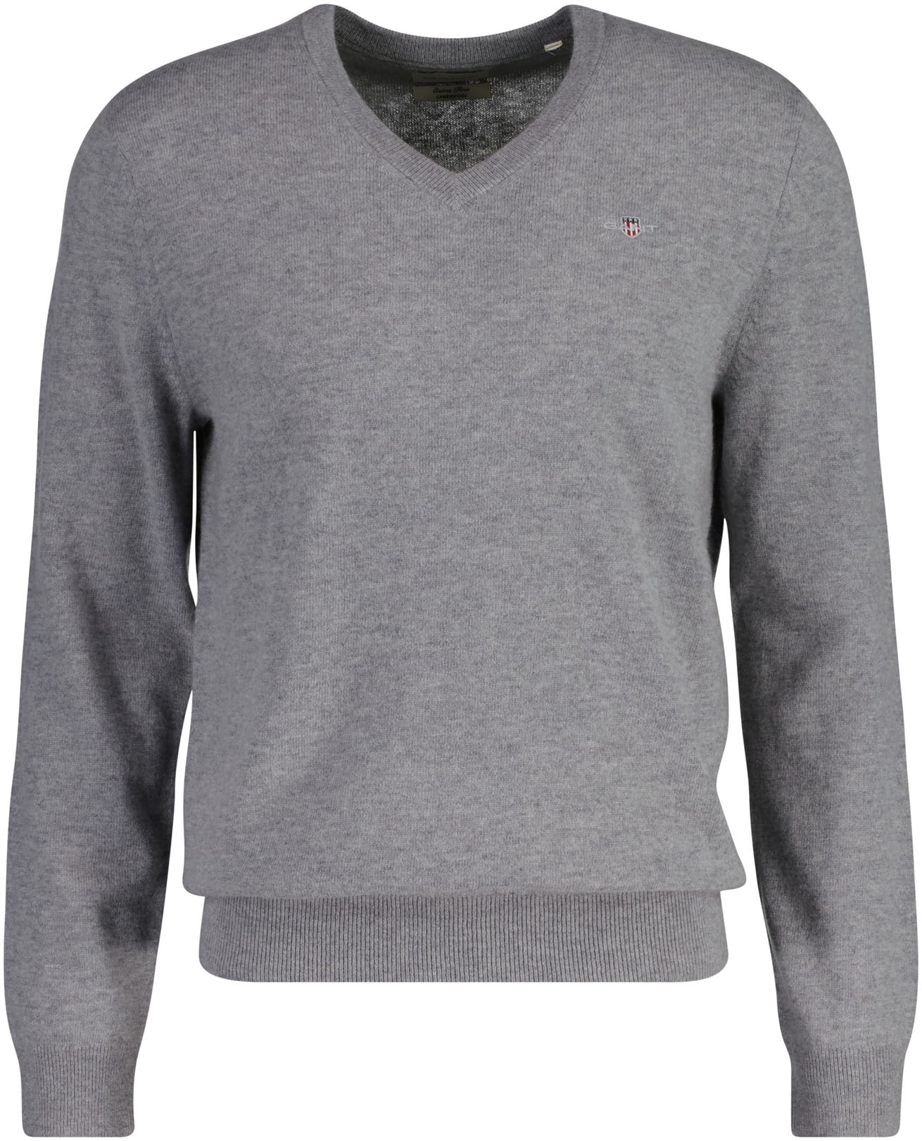 V-Ausschnitt-Pullover »EXTRAFINE LAMBSWOOL V-NECK«, mit Logostickerei