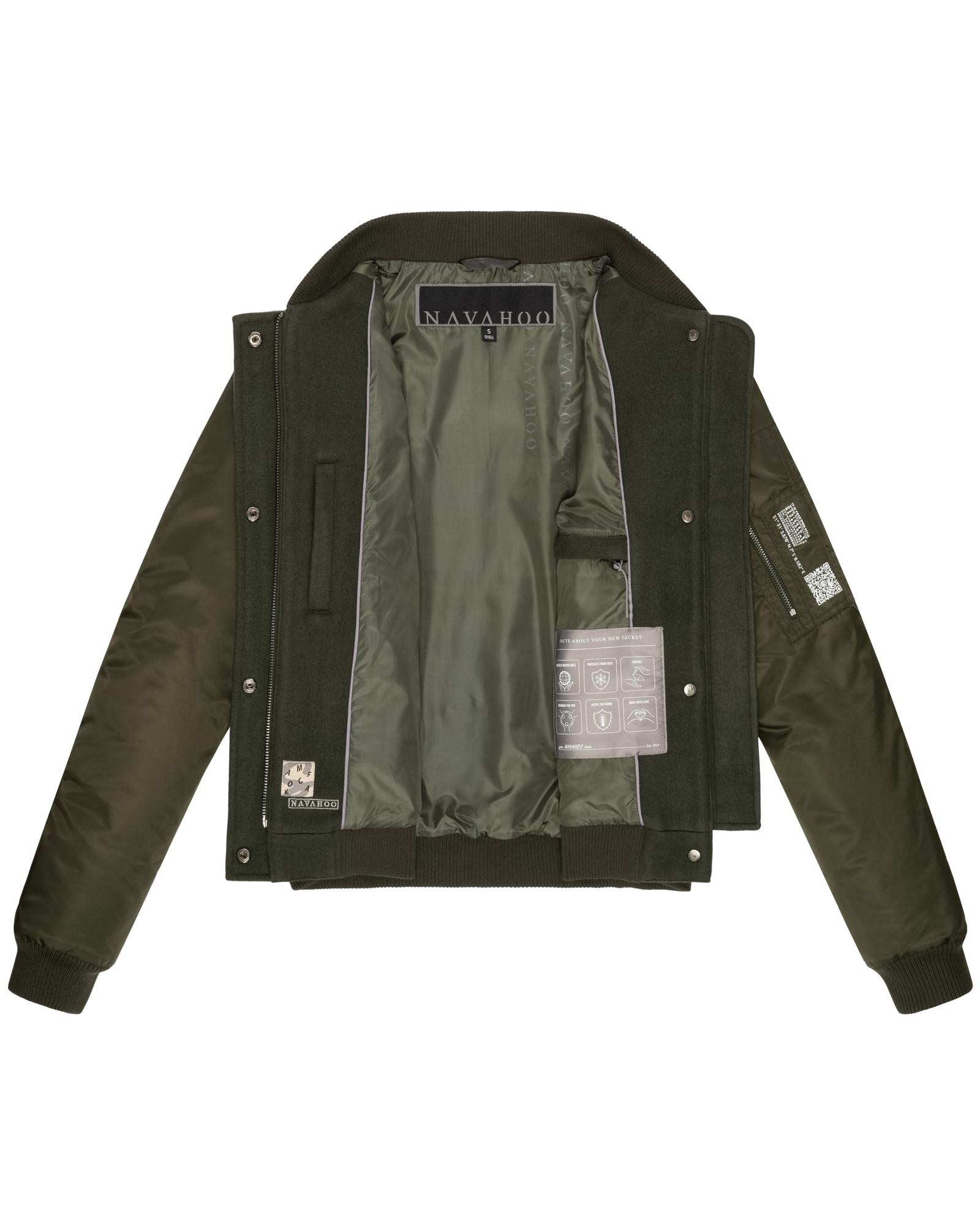 Navahoo Bomberjacke »Willstehaben 14«, ohne Kapuze, angesagte Collegejacke mit Ärmeltasche