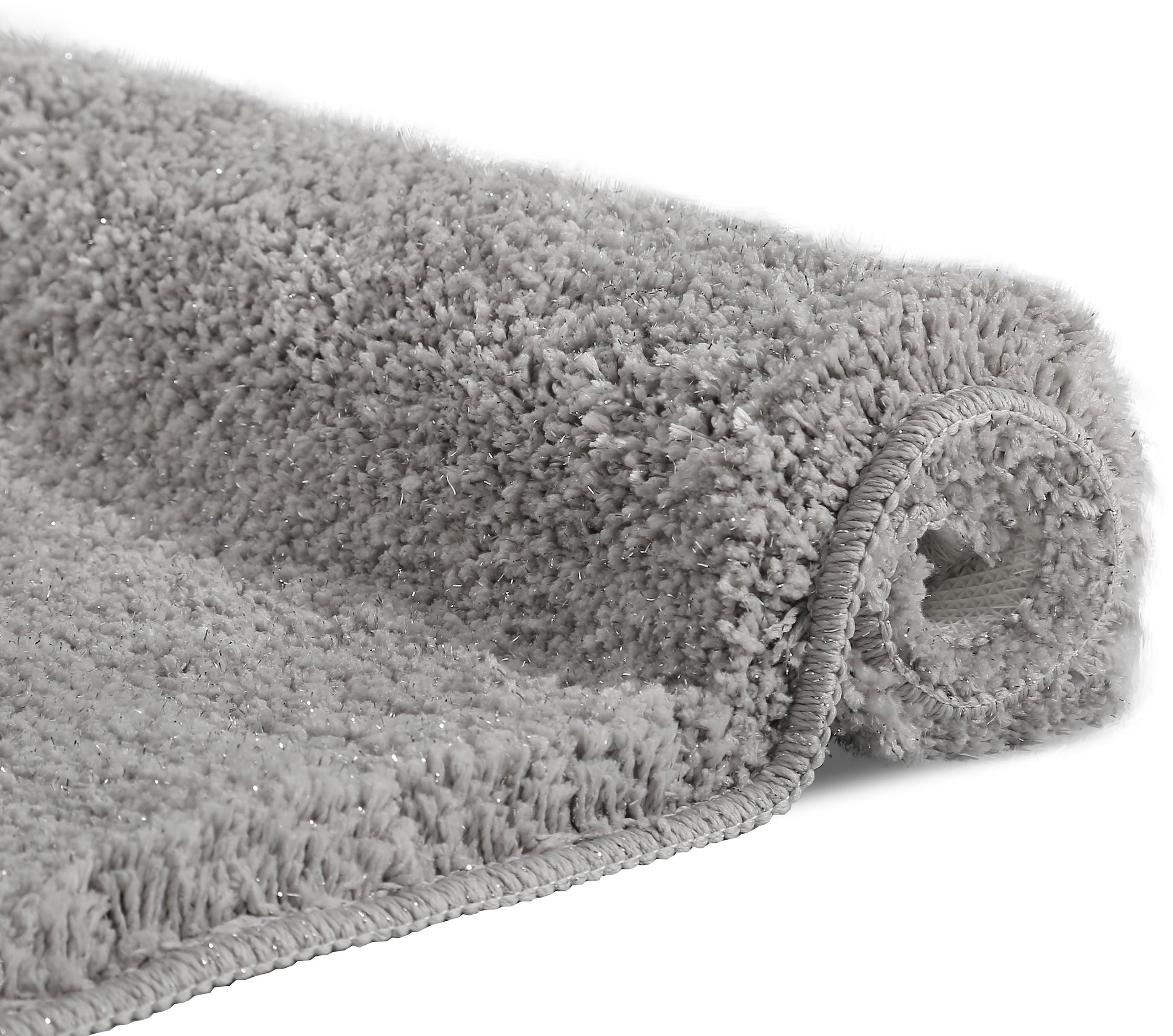 my home Badematte »Glitzer«, rutschhemmend beschichtet, fußbodenheizungsgeeignet-schnell trocknend-strapazierfähig, Badteppich, Akzente durch Glitzer-Garn