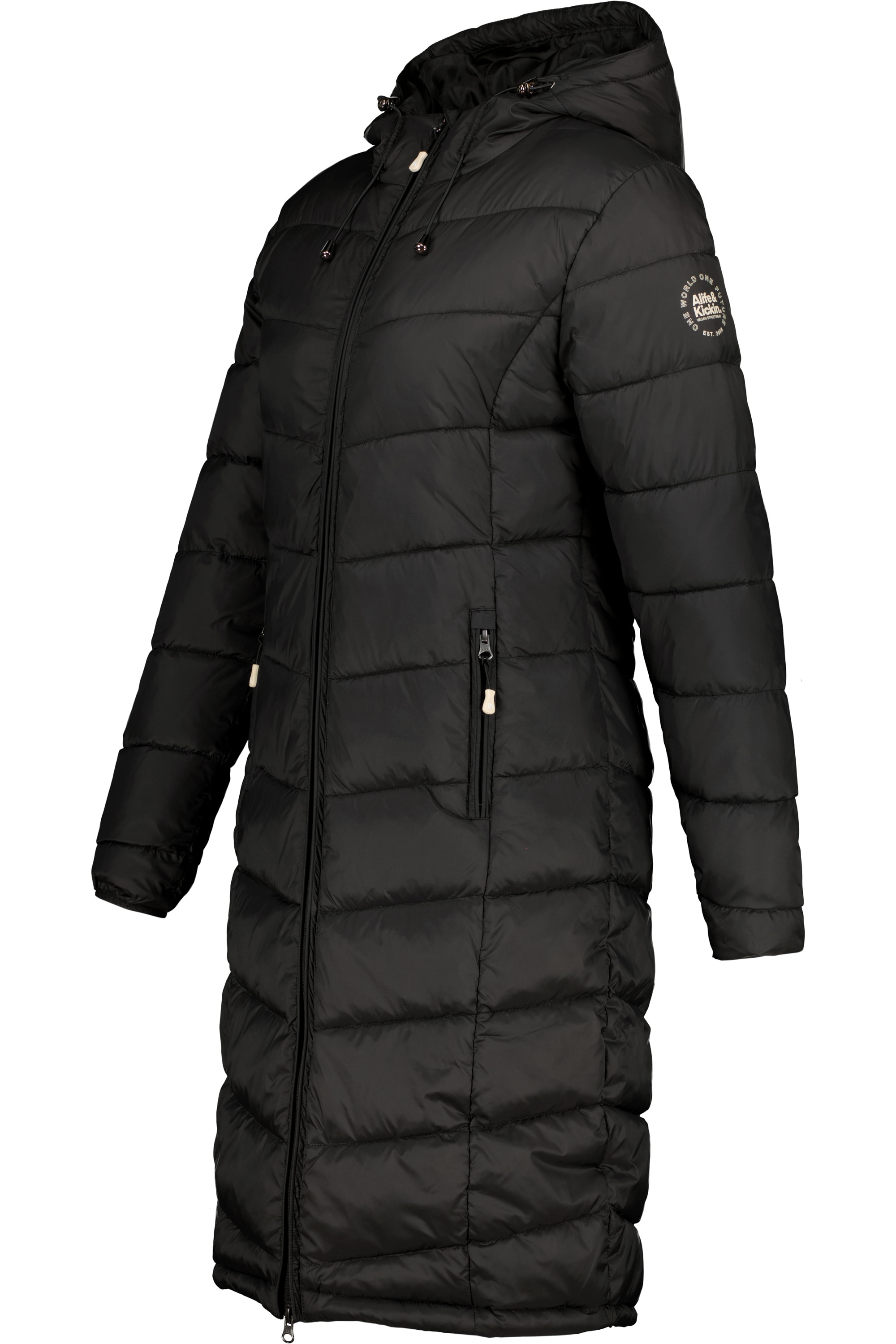 Alife & Kickin Steppjacke »Damen FrancesAK A«, mit Kapuze, Ultraleichter Damen Steppmantel Kapuze mit regulierbarem Gummiband