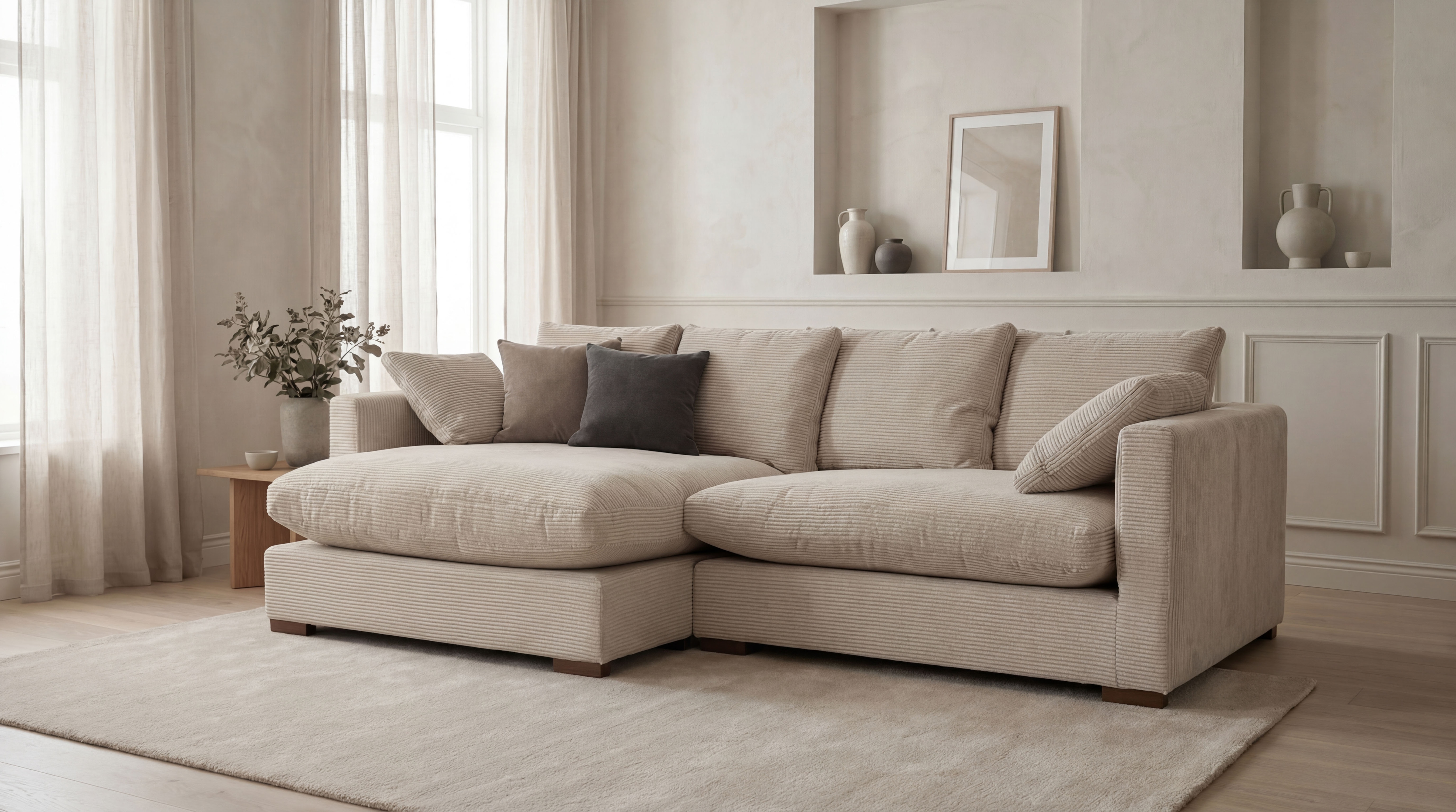 OTTO home Ecksofa "Coray" Breite 266 cm, extra weich und kuschelig, mit Federn und Daunen