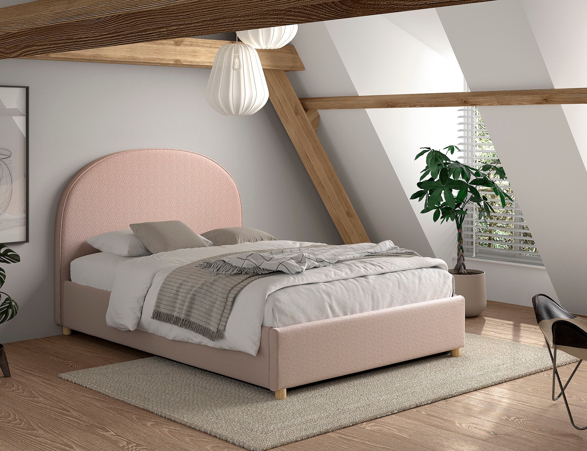 Vipack Boxbett "Moon, mit Lattenrost und Stauraum, modernes Design" gerunde günstig online kaufen