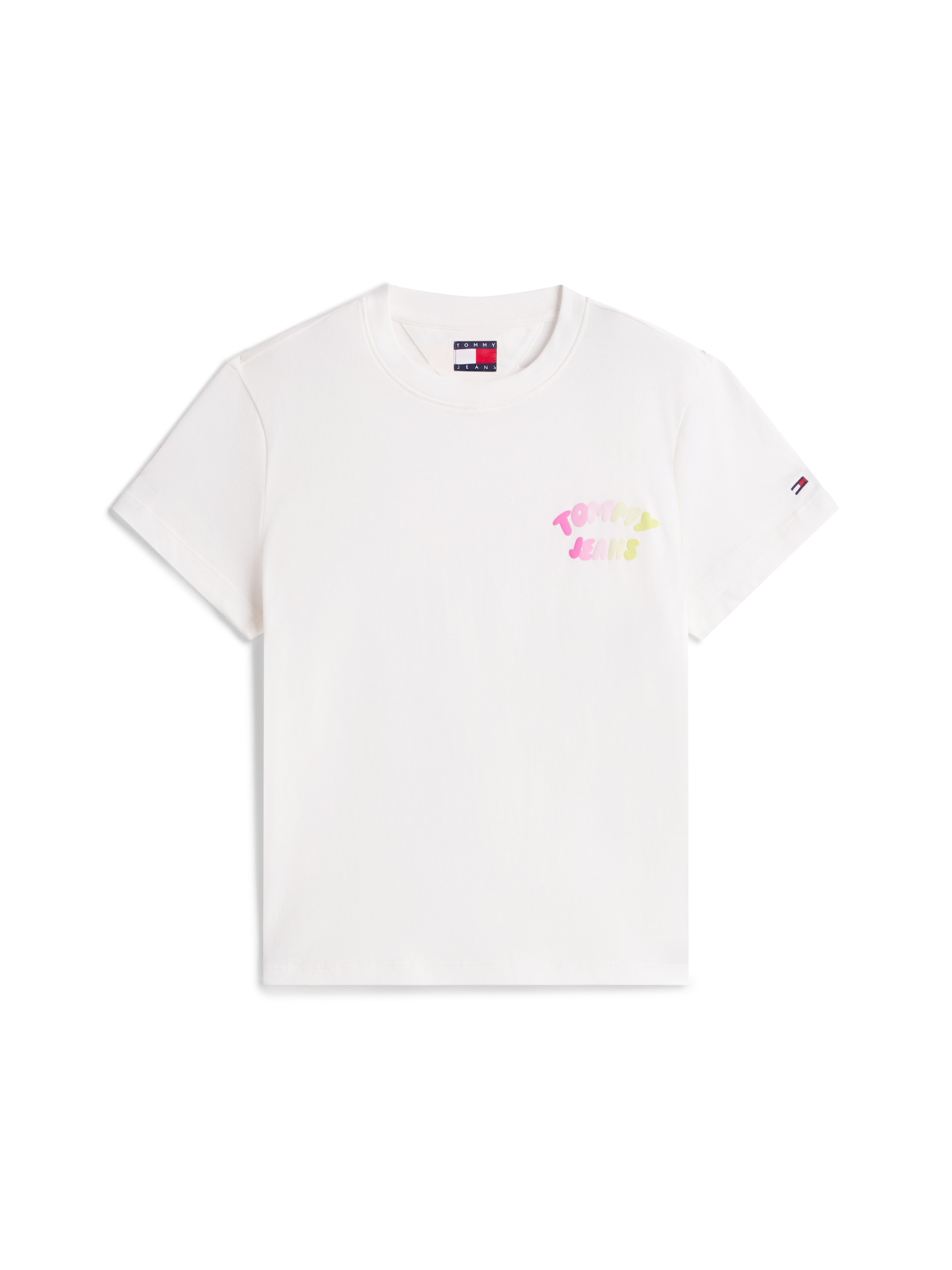 Tommy Jeans Kurzarmshirt »TJW REG TJ BUBBLE SS TEE EXT« mit verspieltem Logo-Print