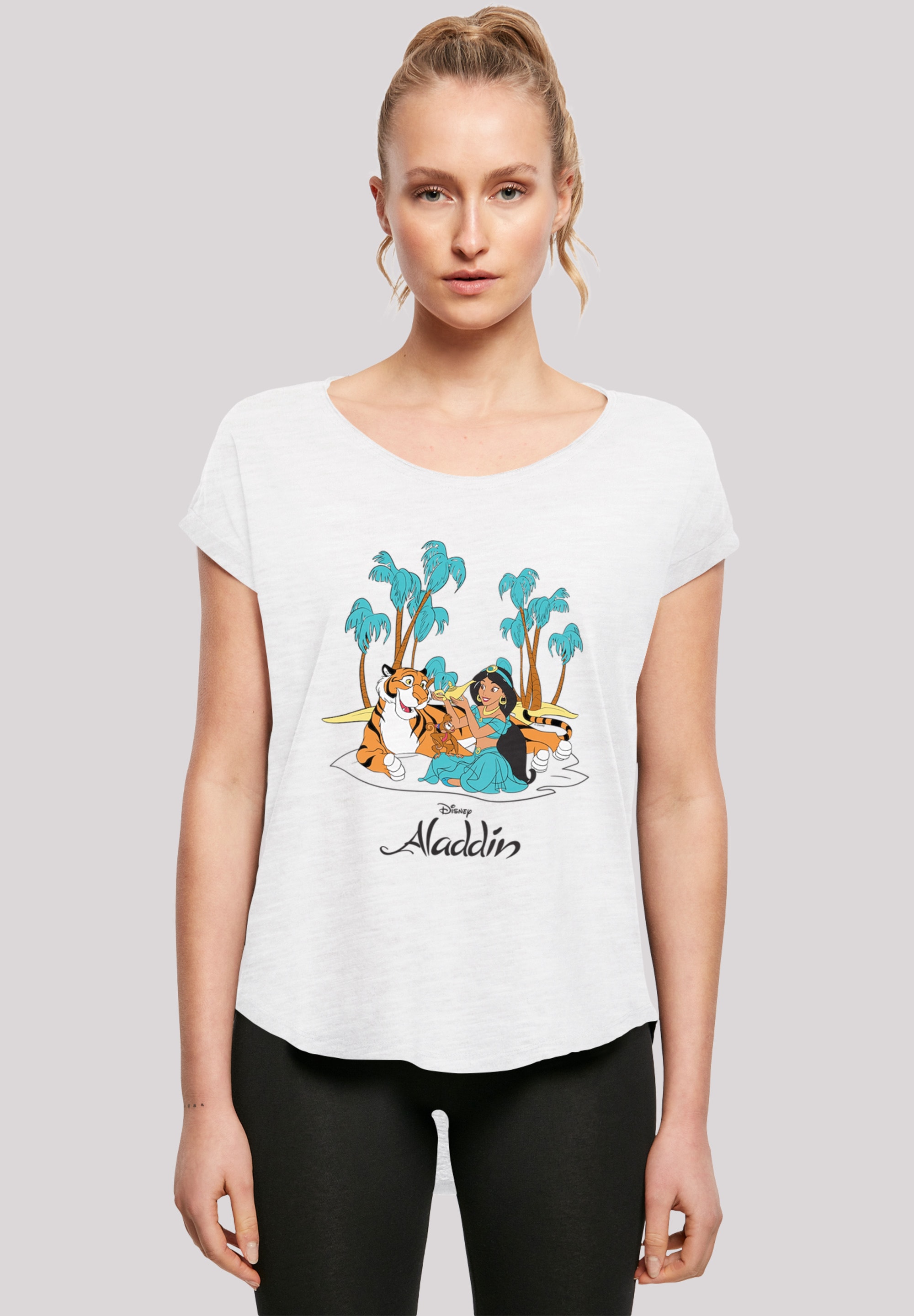 T-Shirt »Disney Aladdin Jasmine Abu Rajah Beach«, Damen,Premium...