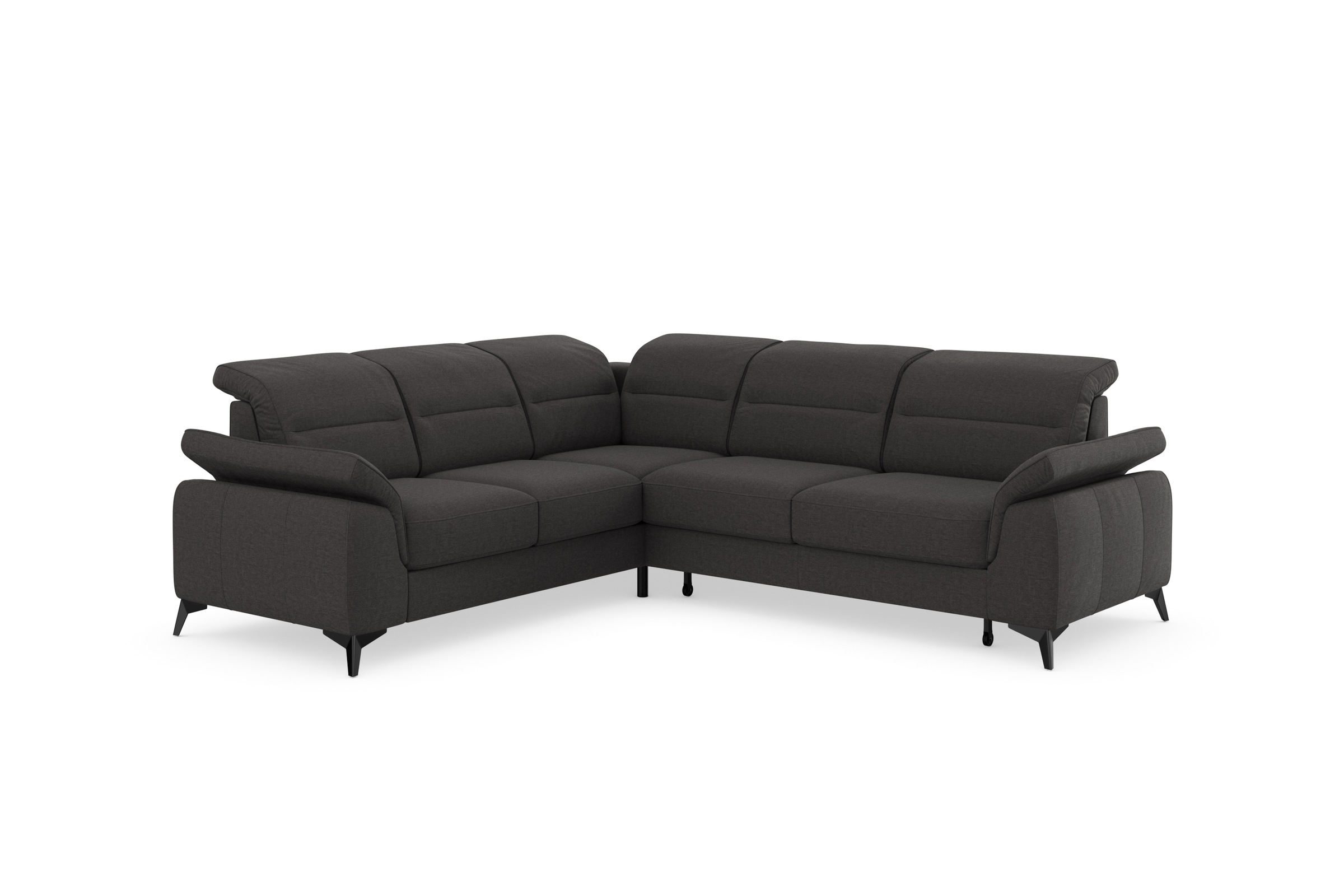 sit&more Ecksofa »Sinatra L-Form«, optinal mit Kopfteilverstellung und Armteilfunktion, Metallfüße