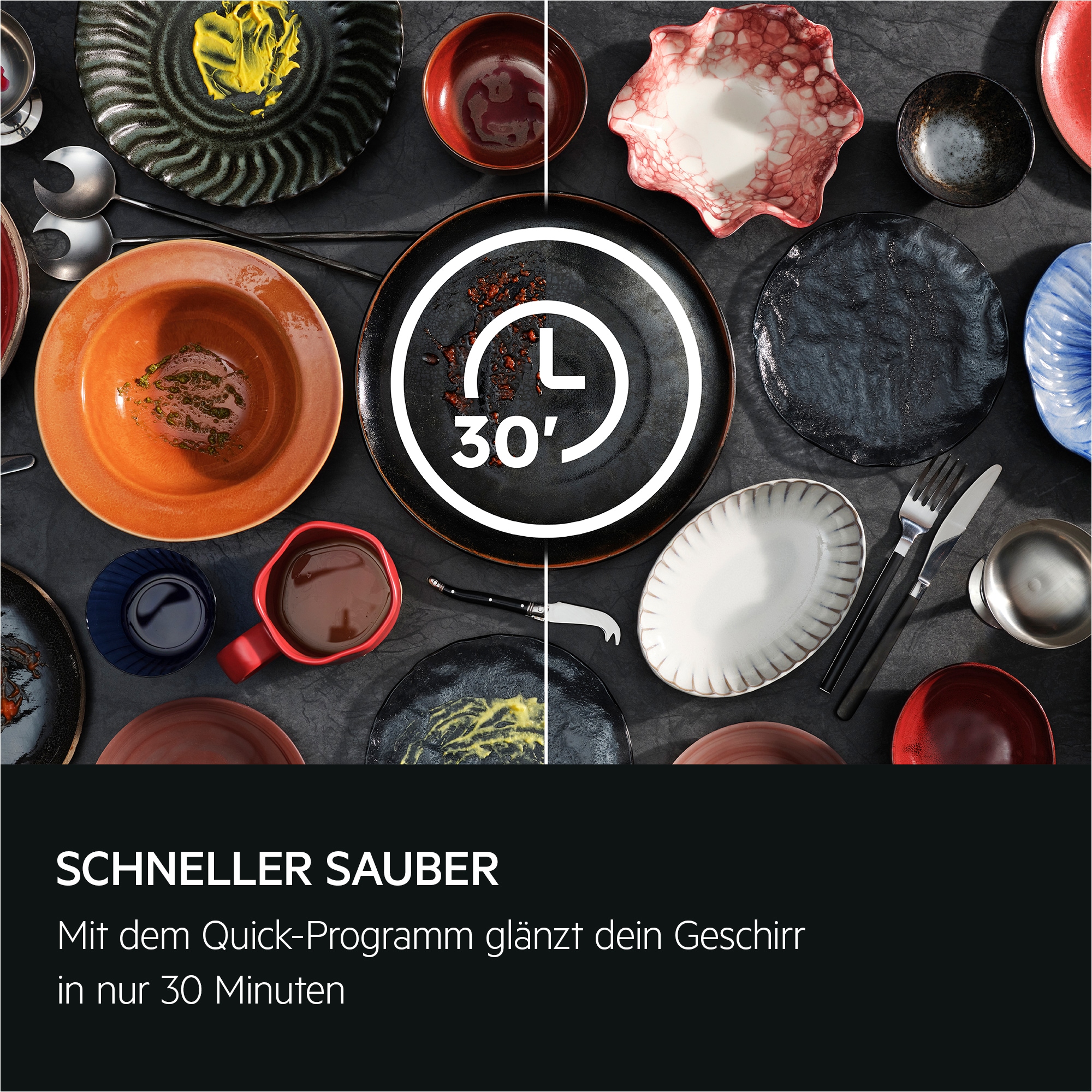 AEG Unterbaugeschirrspüler 6000 »GU620B2SCM« Spülmaschine – starke Sprühabdeckung, viel Platz & sauber
