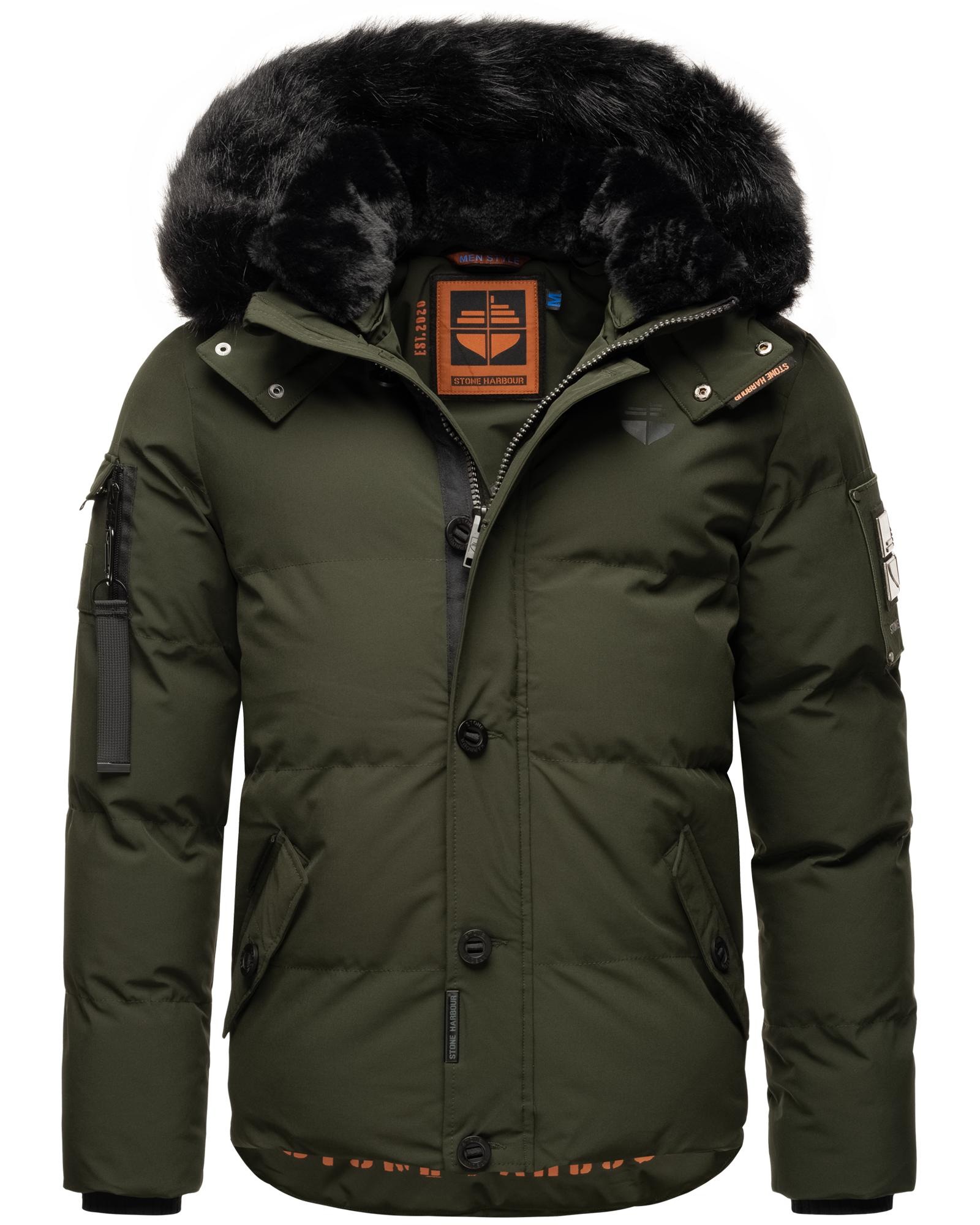 Stone Harbour Winterjacke »Halvaar«, mit Kapuze, stylischer Winterparka mit abnehmbarer Kapuze