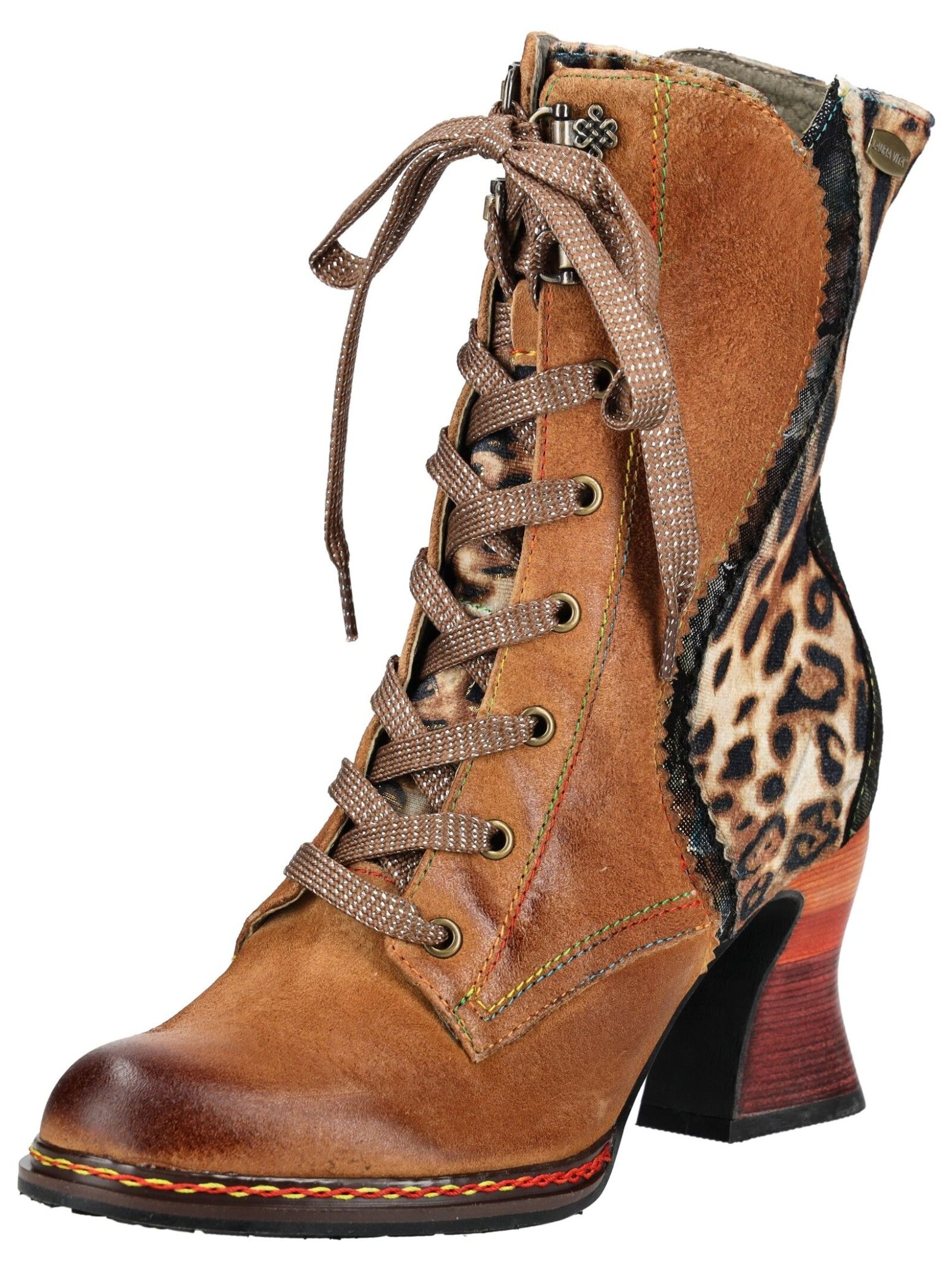LAURA VITA Schnürstiefelette "LAURA VITA Stiefelette Leder/Textil" günstig online kaufen