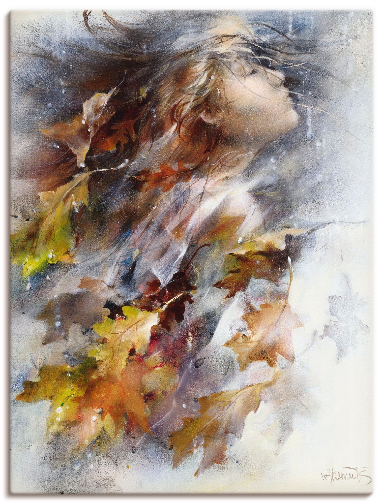 Artland Wandbild "Herbst" Frau 1 Stk. tlg. als Leinwandbild, Poster in vers günstig online kaufen