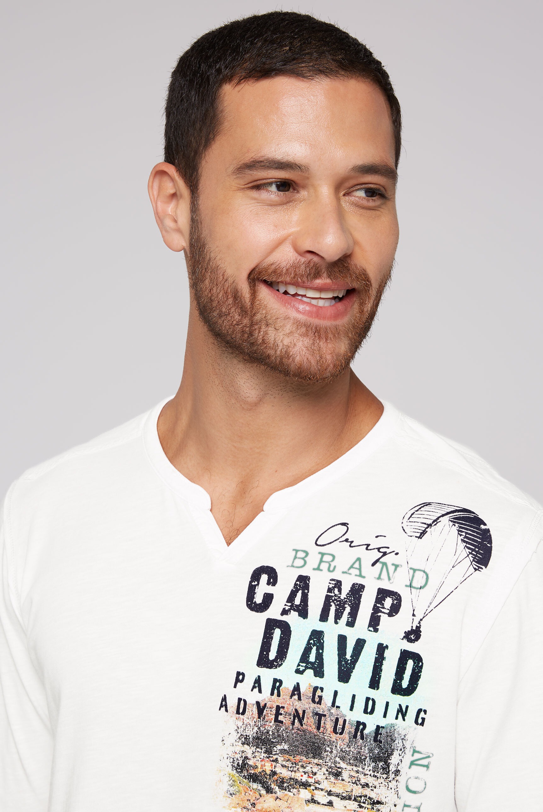 CAMP DAVID Langarmshirt, aus Baumwolle