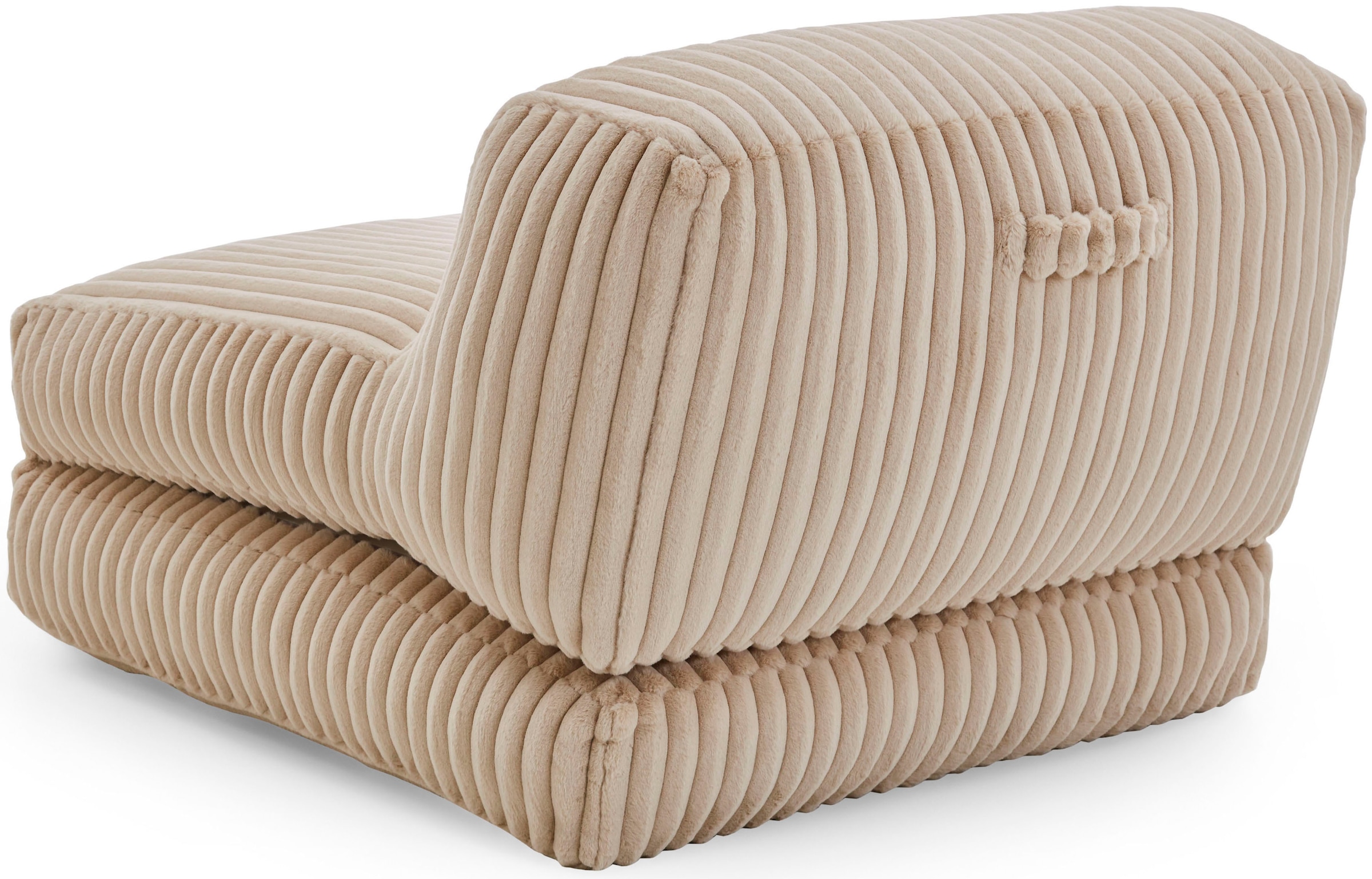 INOSIGN XXL-Sessel »Pia«, Loungesessel in Megacord, 2 Größen, Schlaffunktion und Pouf-Funktion