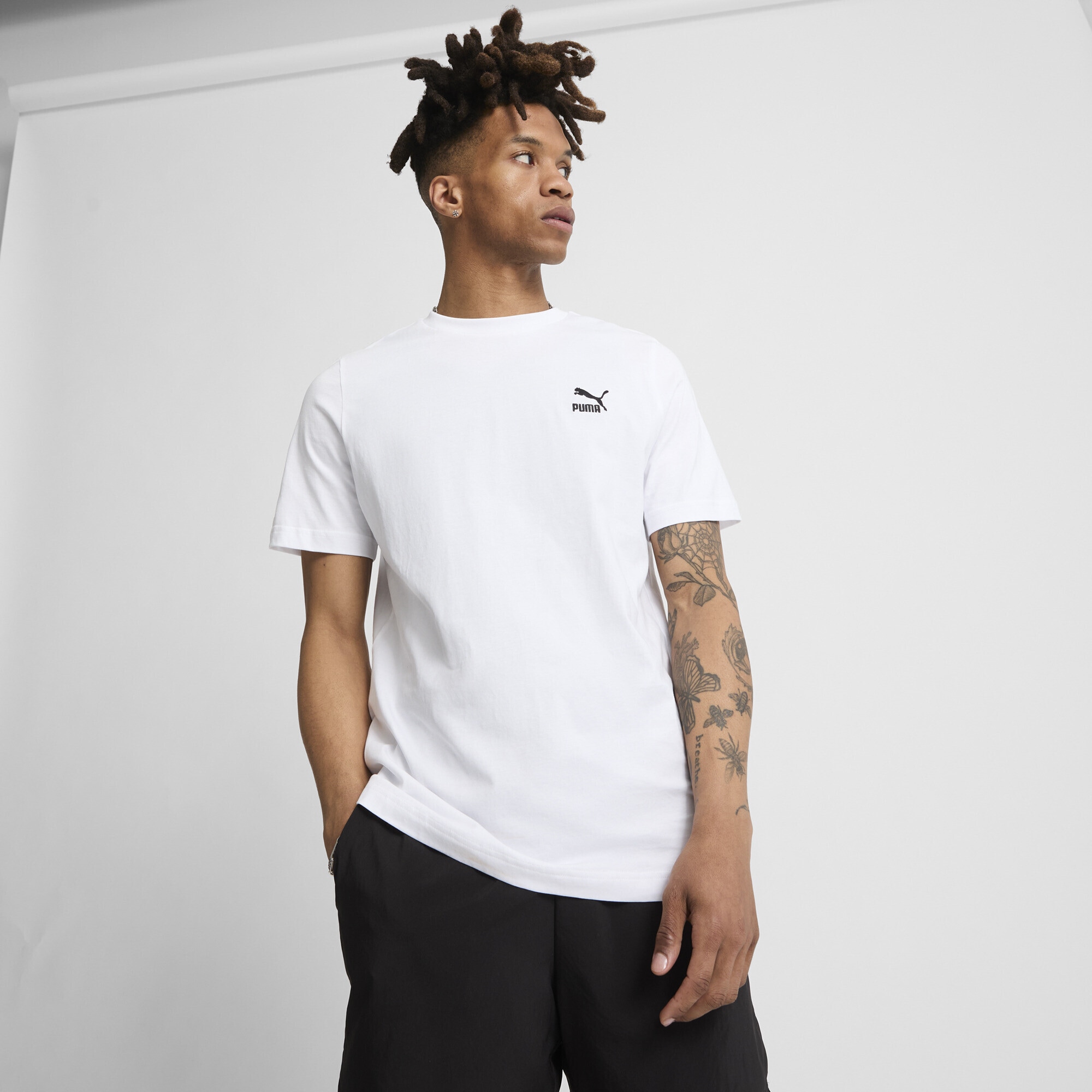 PUMA T-Shirt "CLASSICS T-Shirt mit kleinem Logo Herren" günstig online kaufen