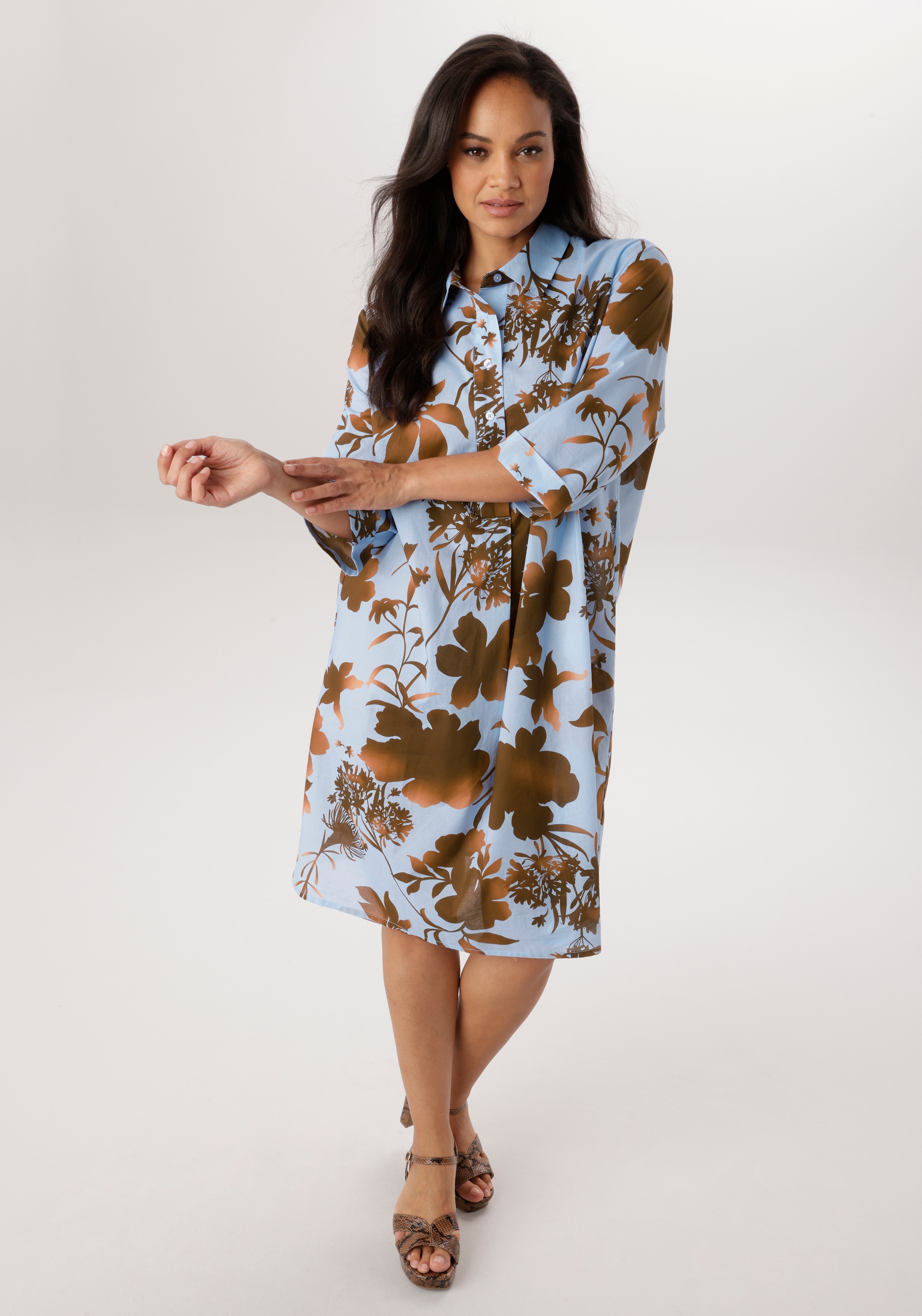 Aniston PLUS Hemdblusenkleid aus reine Baumwolle - NEUE KOLLEKTION günstig online kaufen