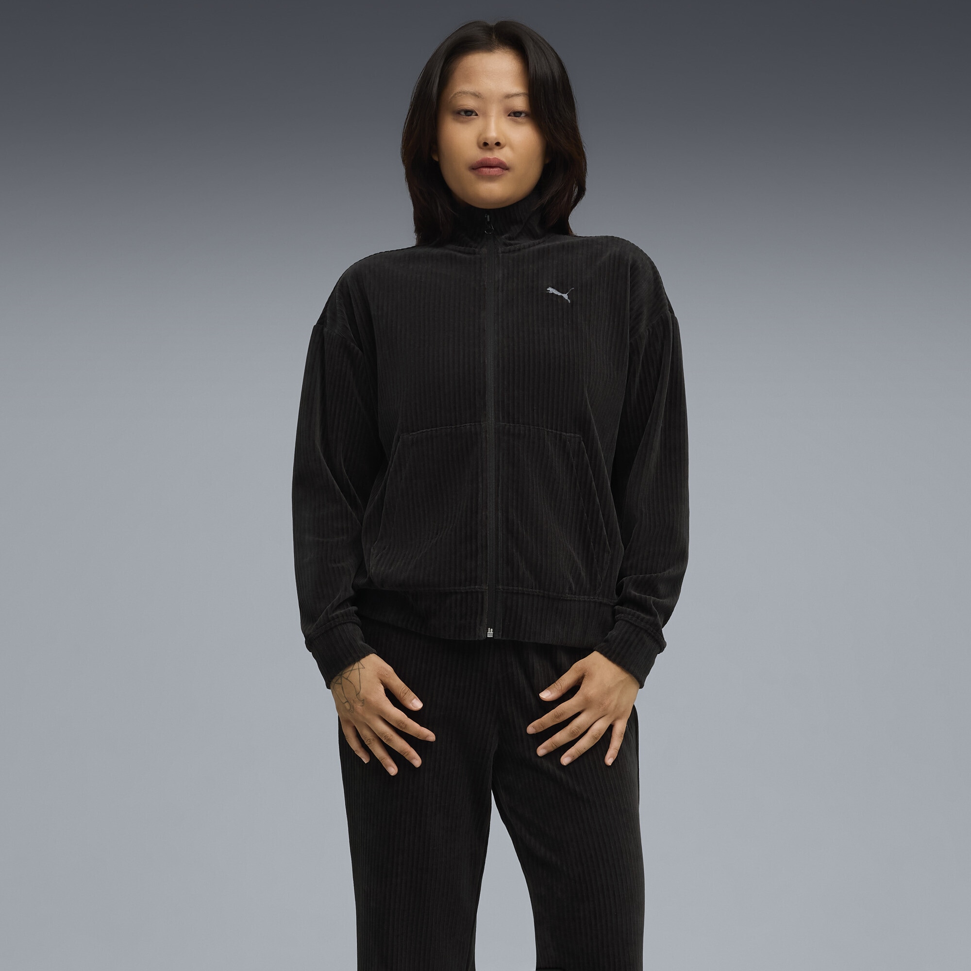 PUMA Jogginganzug »Velour Rib Relaxed Trainingsanzug Damen«