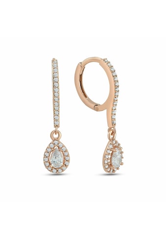 Paar Ohrhänger »925/- Sterling Silber rosévergoldet Elegant & Pur Ohrring«