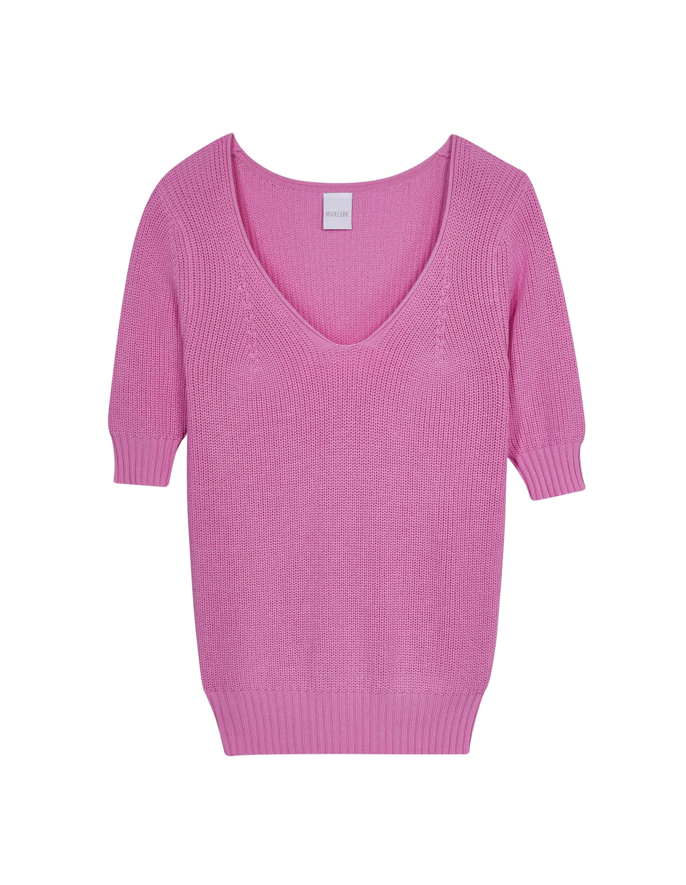 MADELEINE Longpullover "Pullover Strickpullover mit kurzen Ärmeln" günstig online kaufen