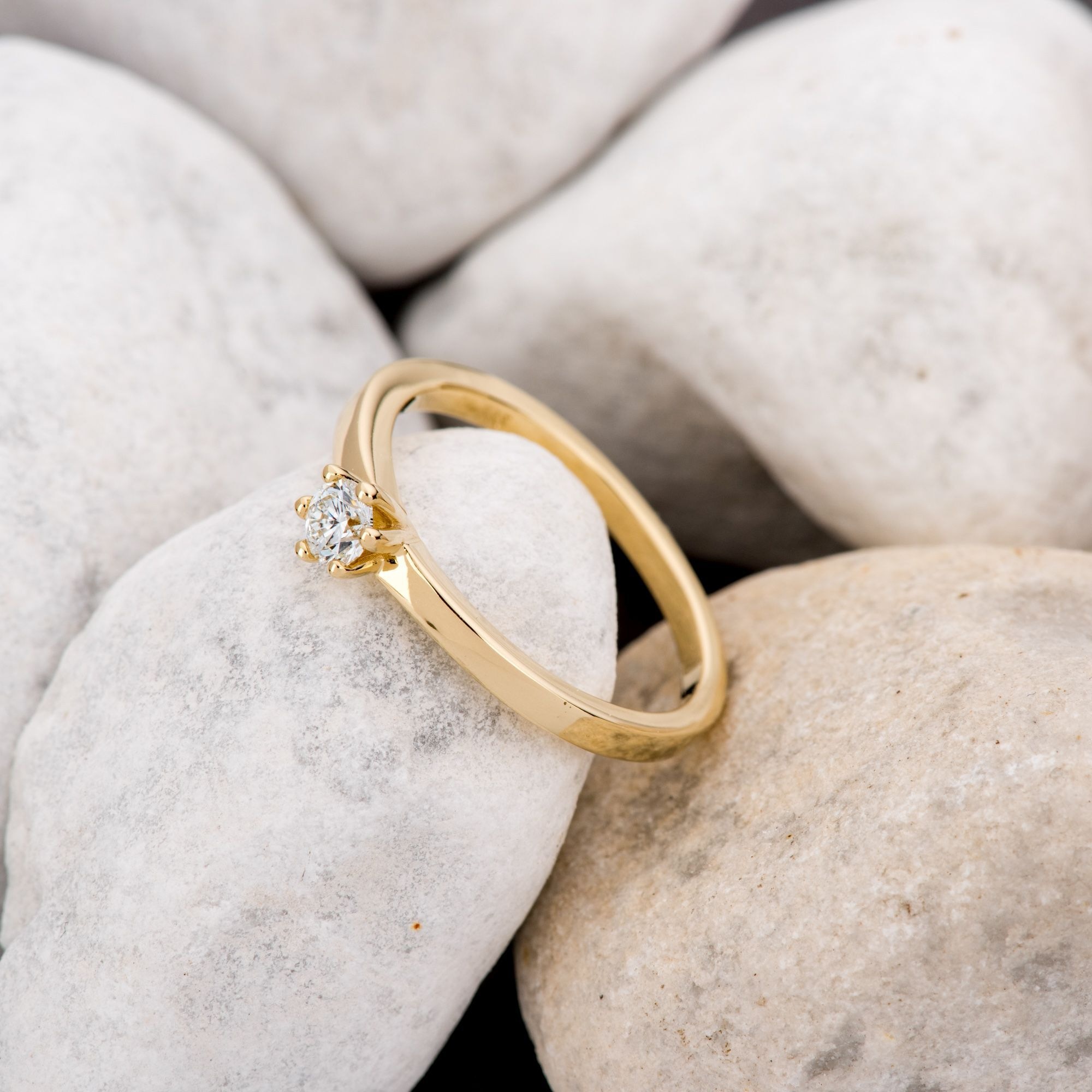 Orolino Fingerring »Gold 585 mit natürlichem Brillant 0,25 ct.«