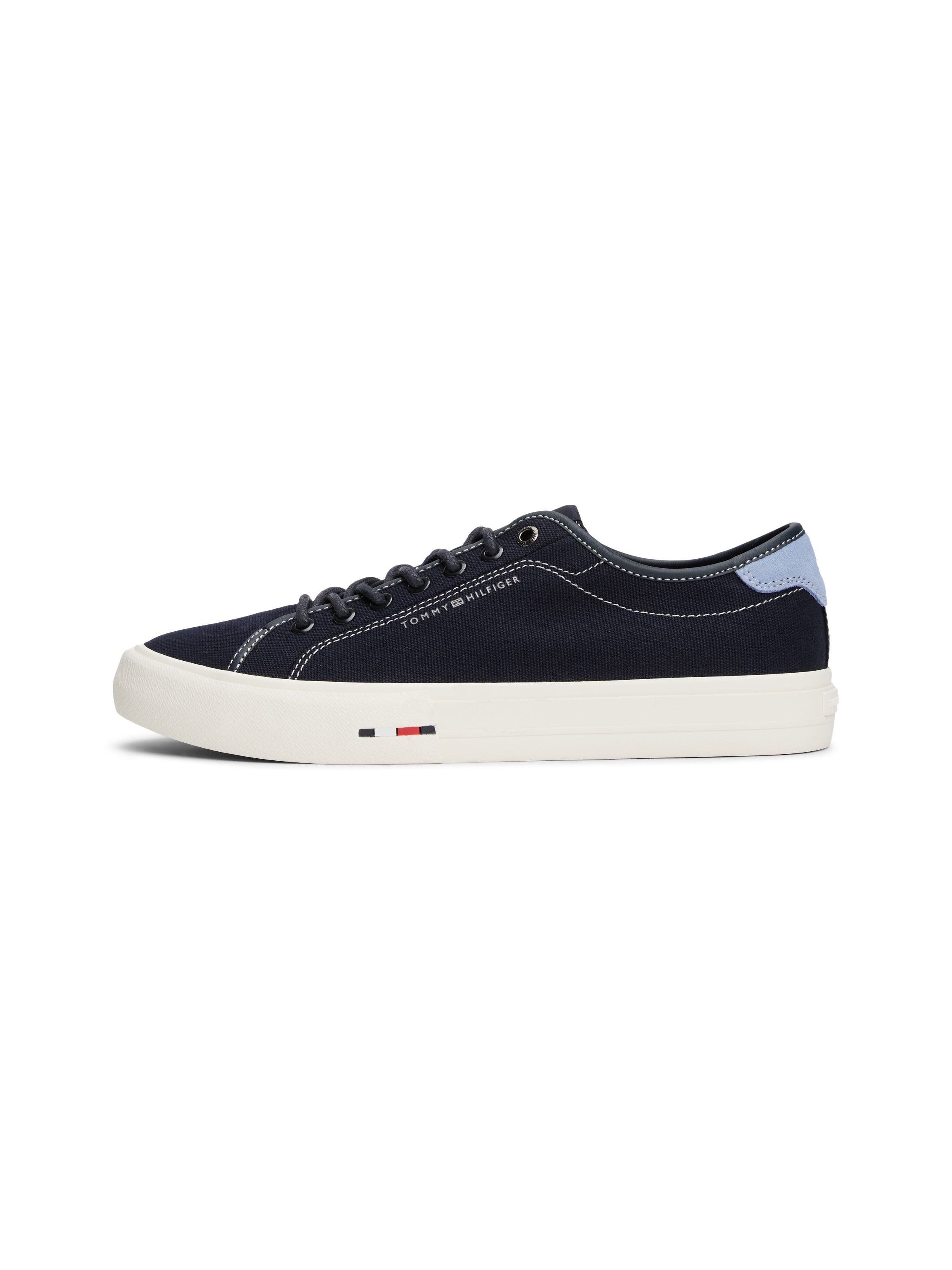 Tommy Hilfiger Sneaker »TH HI VULC STREET CANVAS«, Freizeitschuh, Halbschuh, Schnürschuh mit Logoflag im Plateau