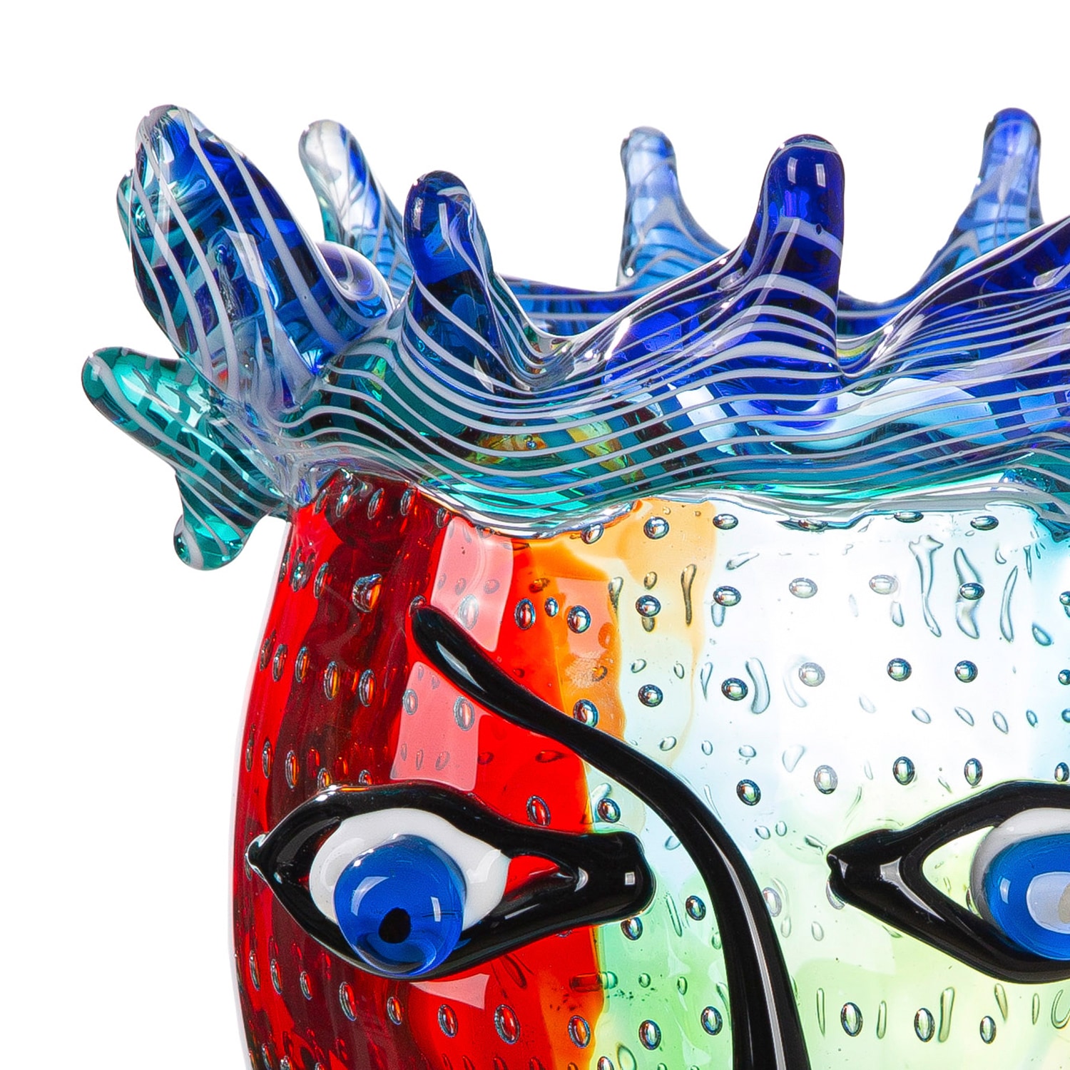 GILDE Tischvase »Gesichtsvase Donald grün; rot H. 29 cm«