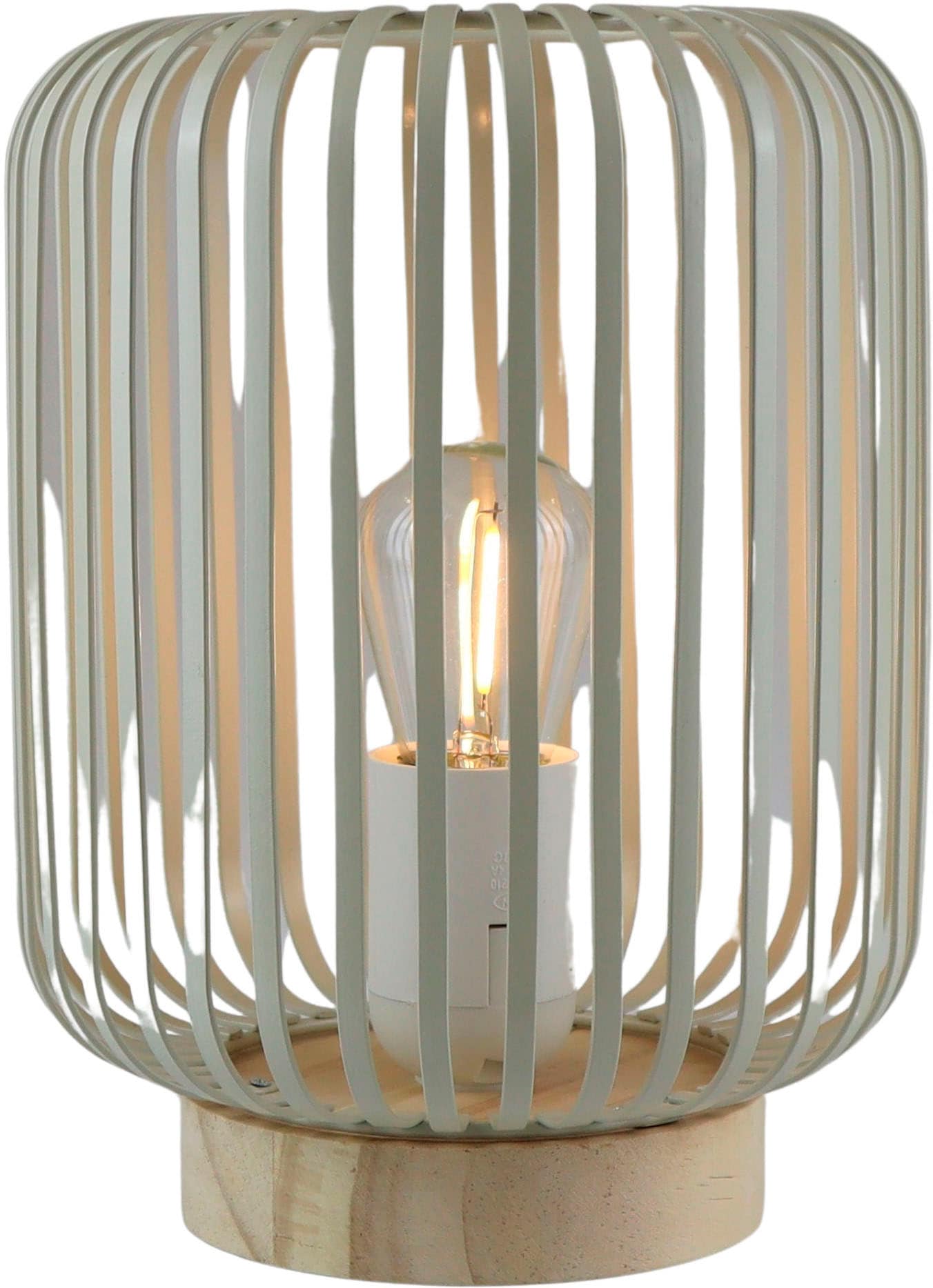 AM Design "LED Laterne natur, mit Timer" 1 Stk. Warmweiß Batteriebetrieb