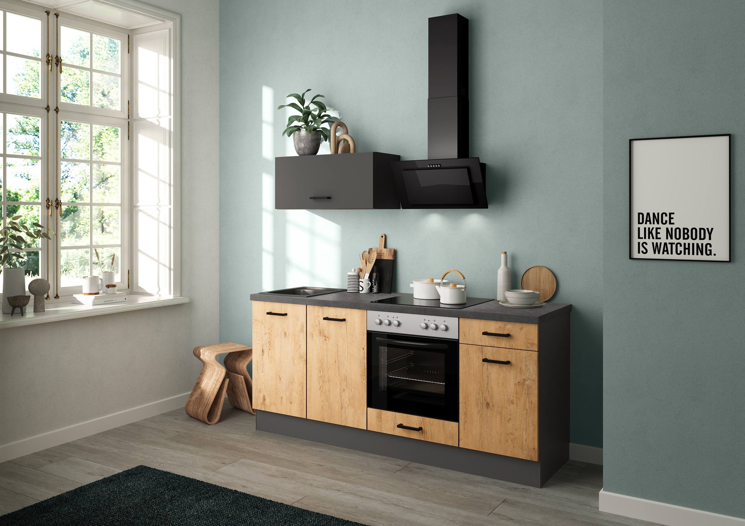 IMPULS KÜCHEN Küchenzeile ""Lissabon", Ausrichtung wählbar, Schubkästen mit günstig online kaufen