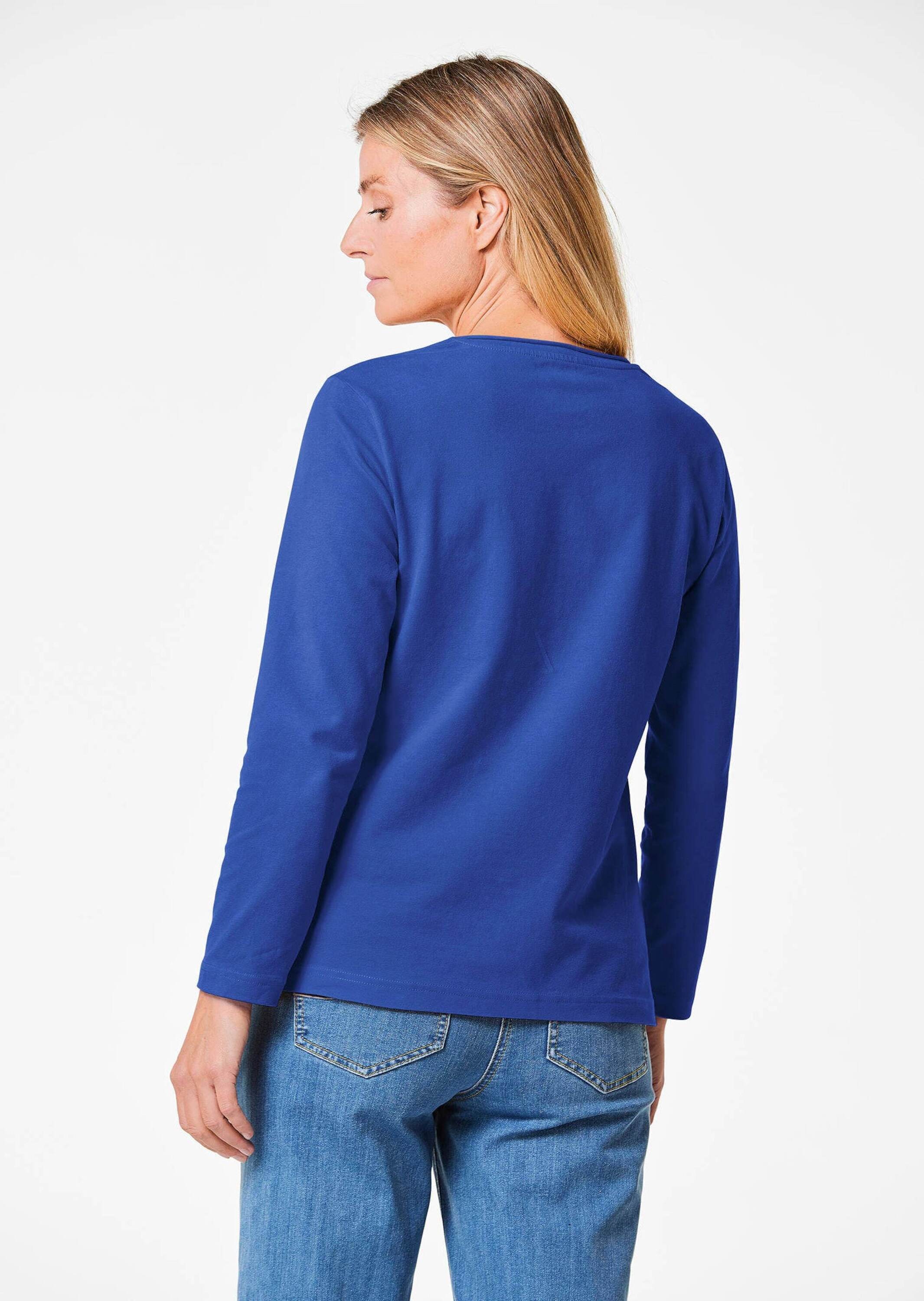 GOLDNER Longpullover »T-Shirt mit Rundhals«