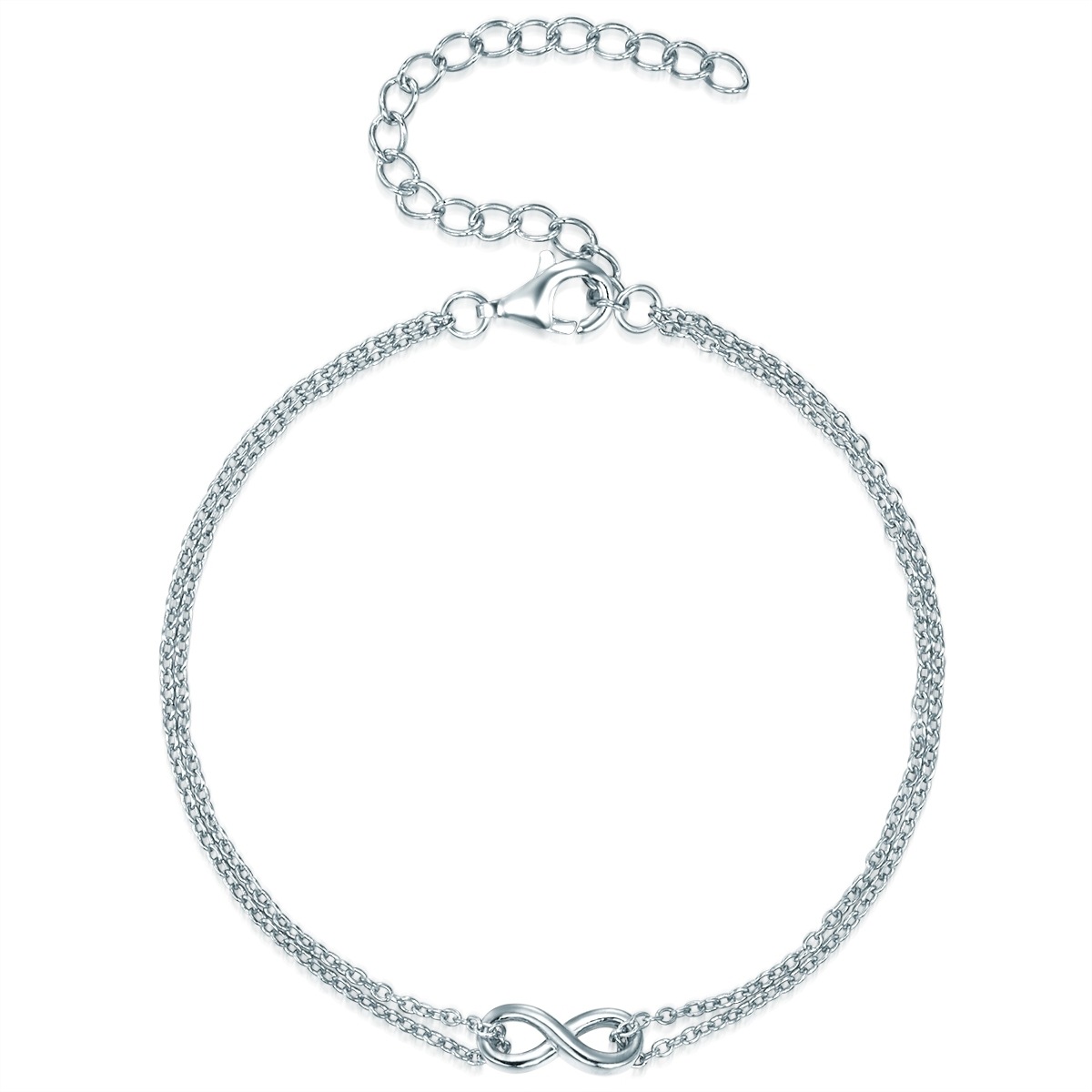 LULU & JANE Damen Gliederarmband "AV233", Silber 925 (Sterlingsilber)silber, Silber 925 (Sterlingsilber), Armbänder