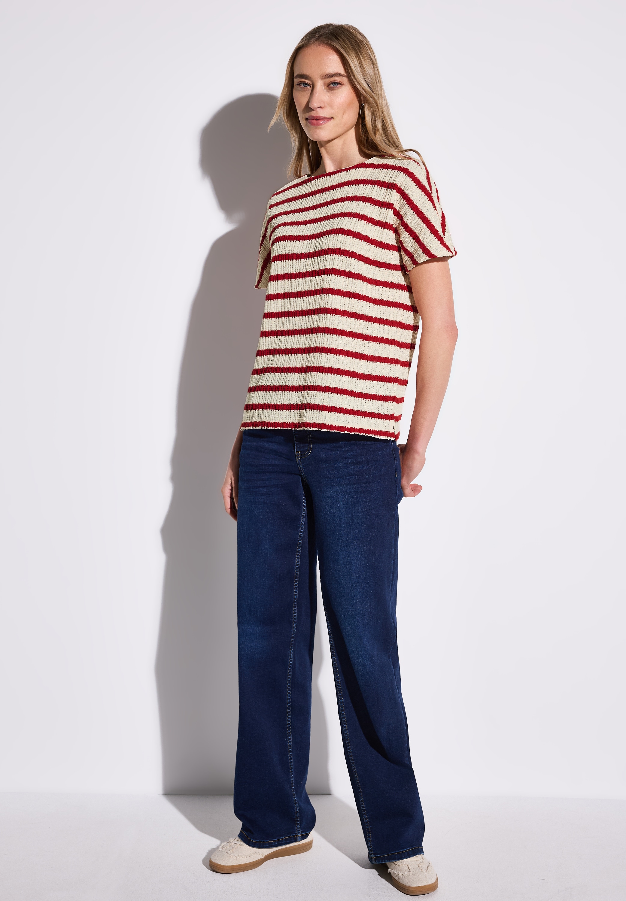STREET ONE T-Shirt, mit U-Boot-Ausschnitt