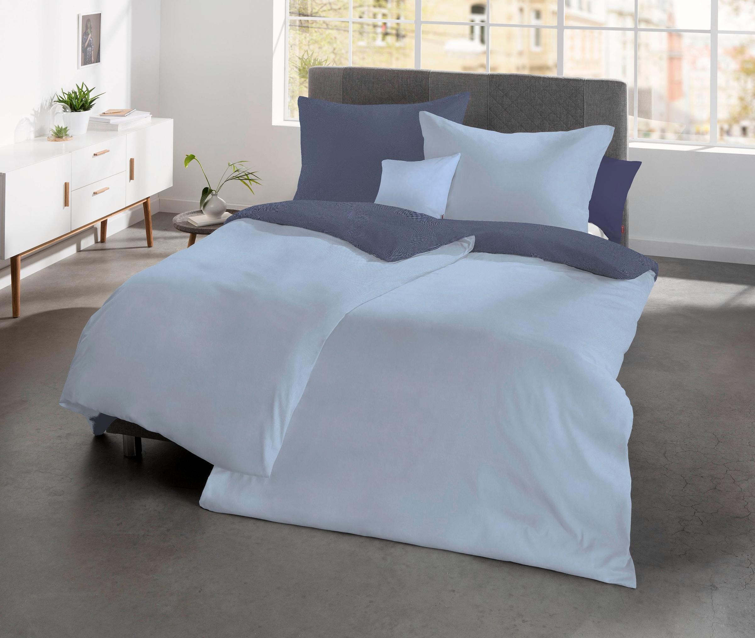 fleuresse Wendebettwäsche "Lech W 4158" 2 Stk. tlg. Edelflanell, Baumwolle, günstig online kaufen