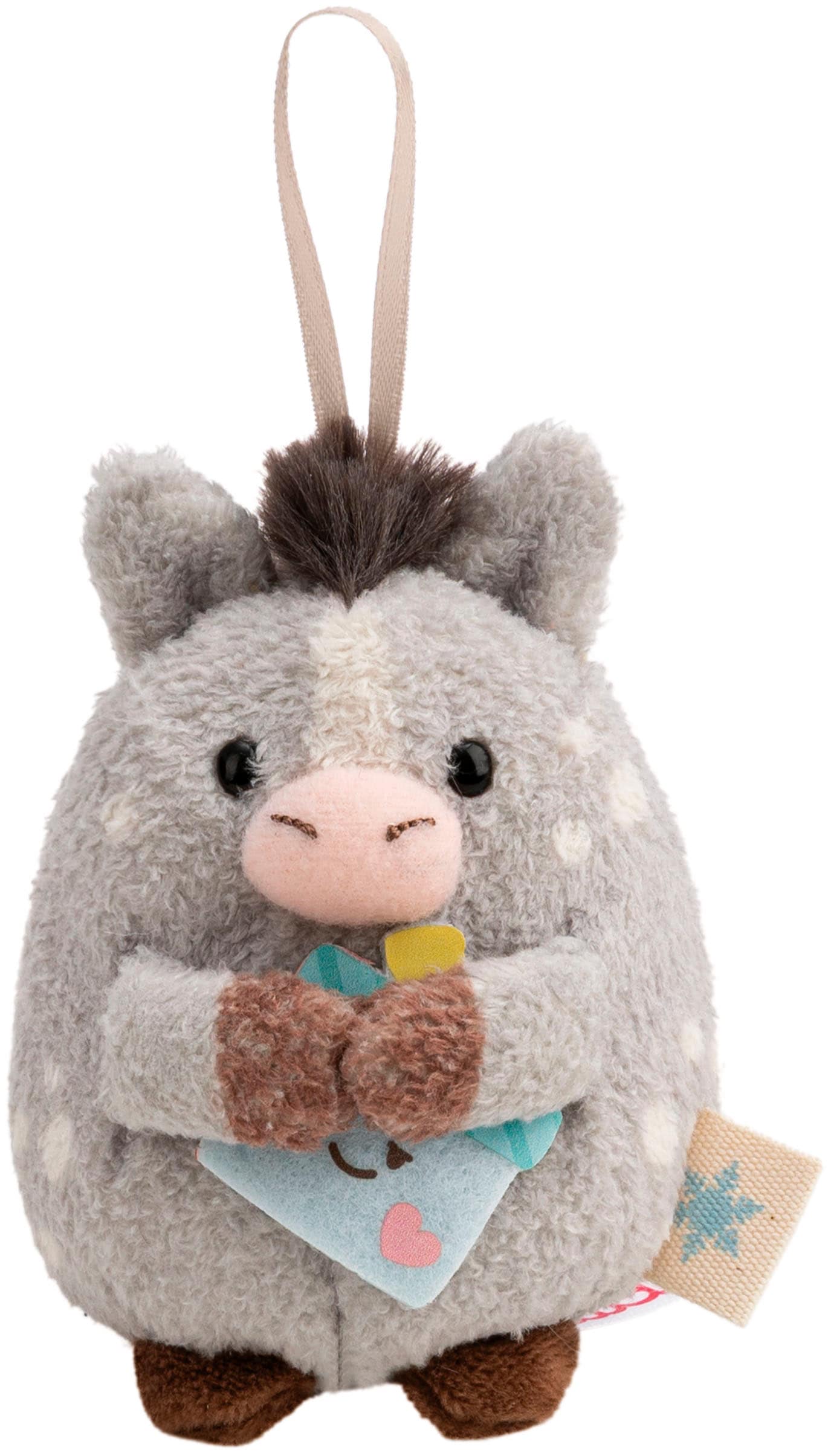 Nici Kuscheltier »mymochi, Set Pony Hoppi grau 8cm mit Geschenk & Weihnachtsmannkostüm« in Geschenkbox