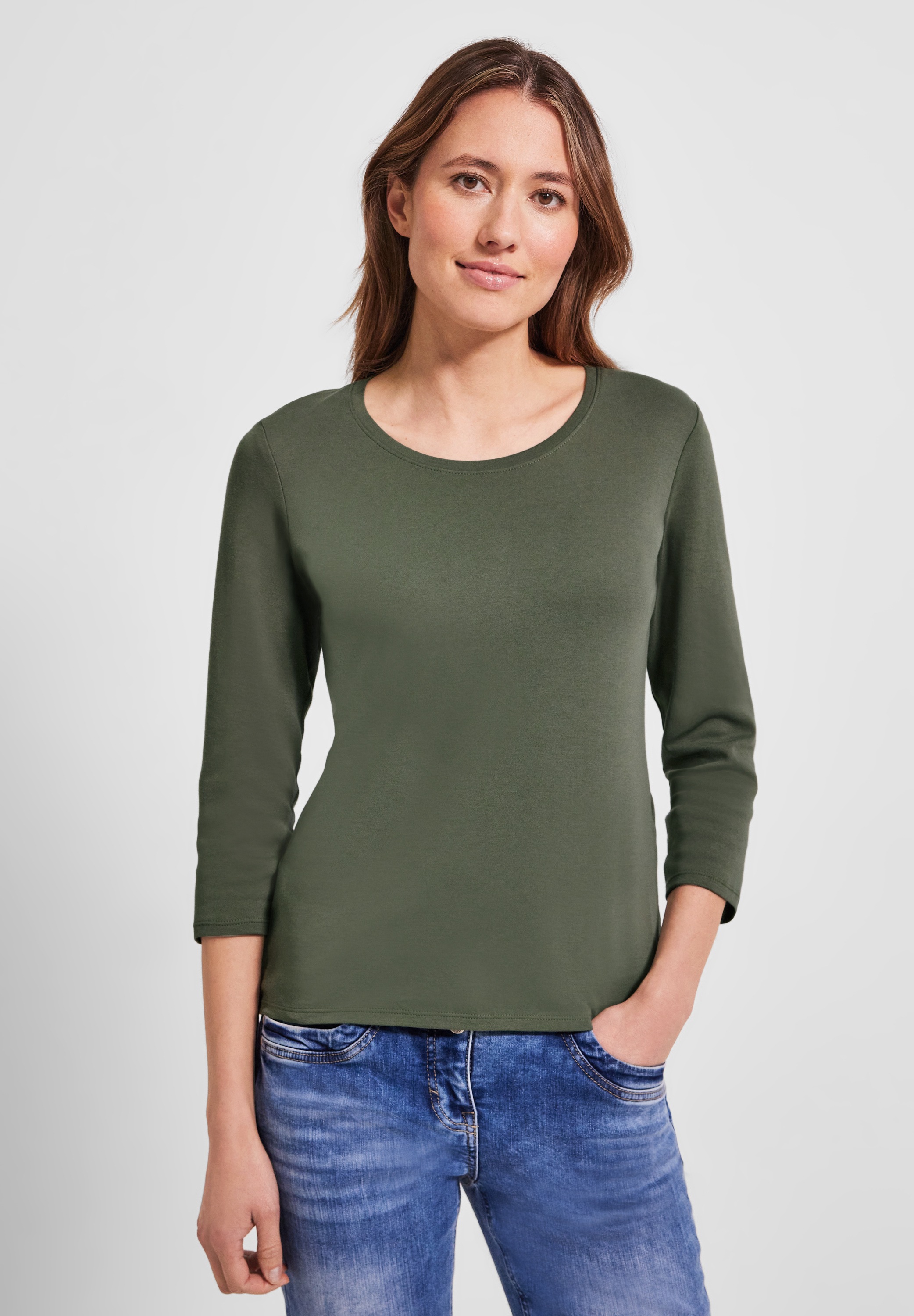 Cecil 3/4-Arm-Shirt, aus reiner Baumwolle