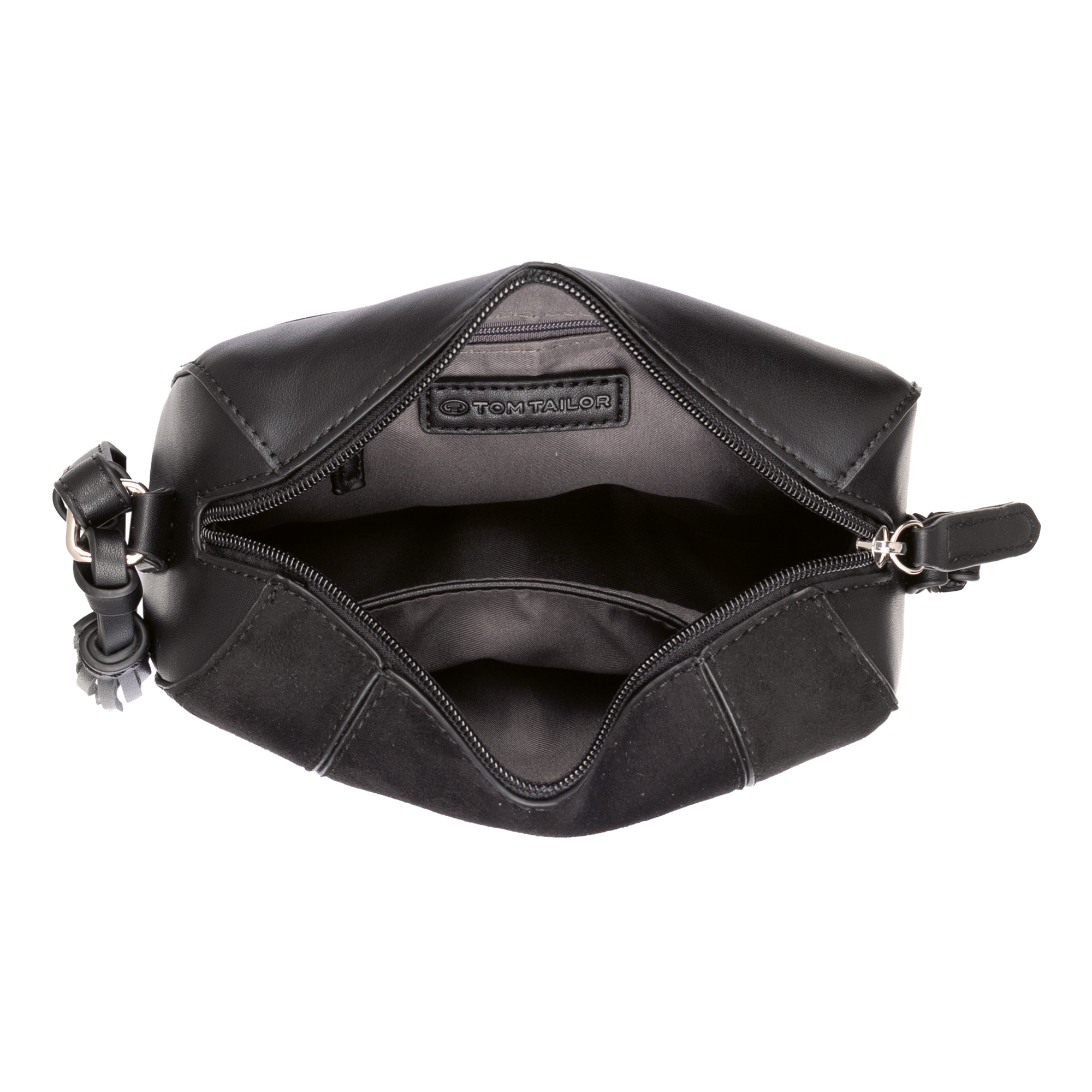 TOM TAILOR Handtasche »Pira«, aus einer Kombination von weichem Suede und genarbtem Lederimitat